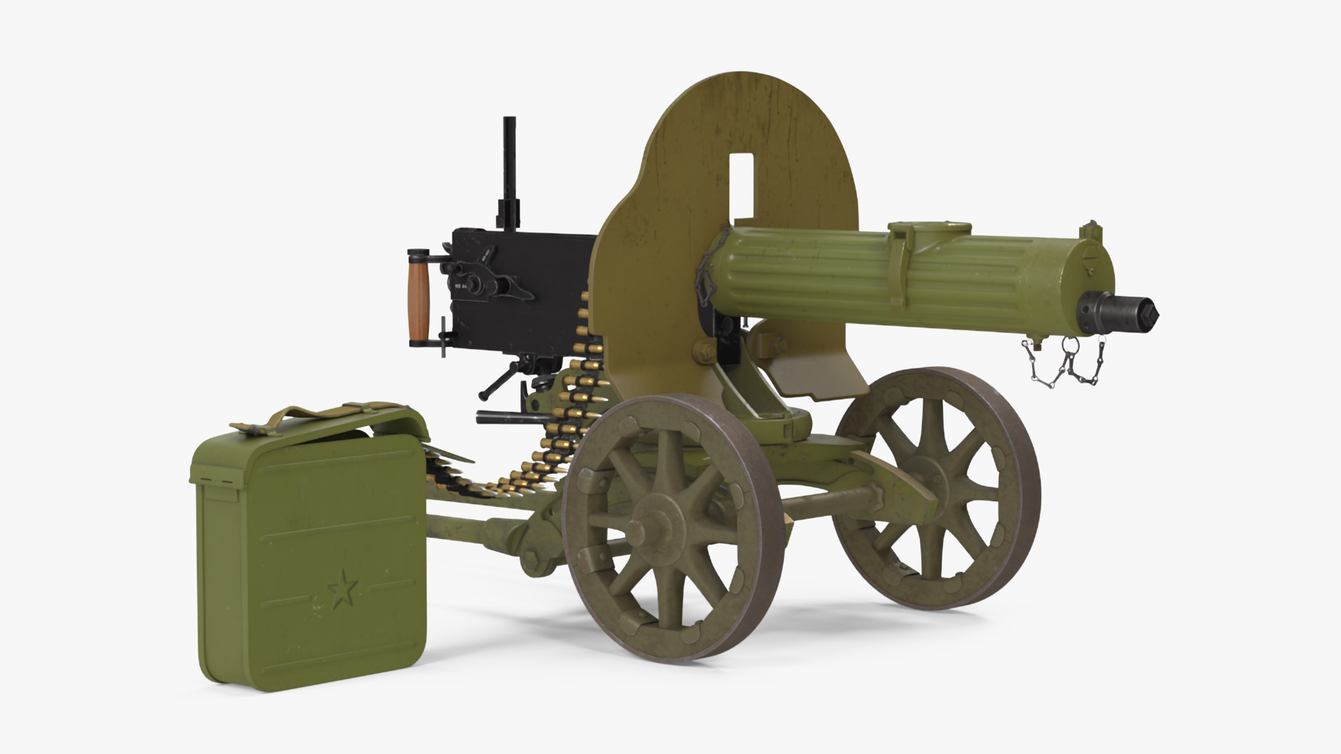 Soviet Maxim Machine Gun 3D model