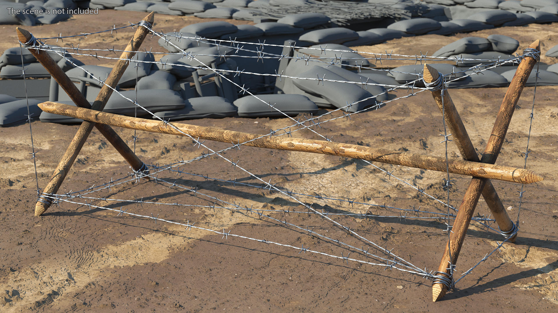 3D Knife Rest Barbed Wire Obstacle