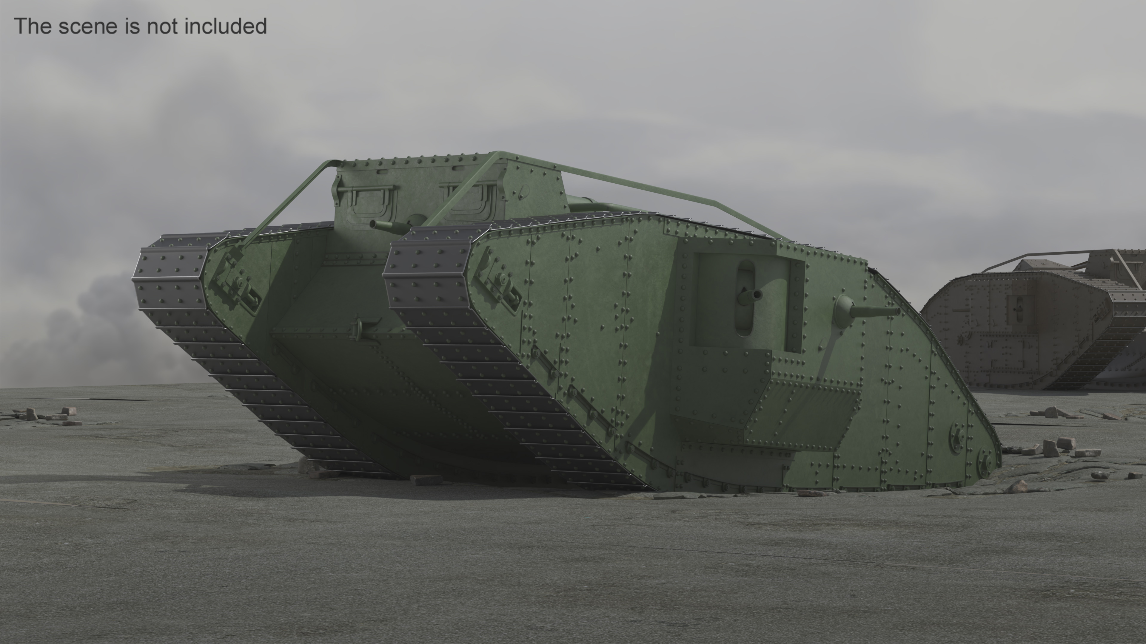 3D model Tank MK 4 Male Green