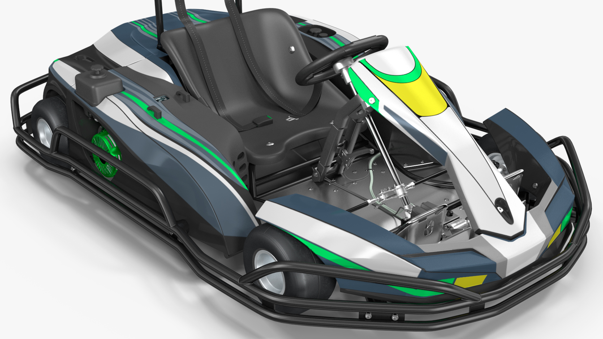 3D Petrol Powered Kart with Roll Bar model