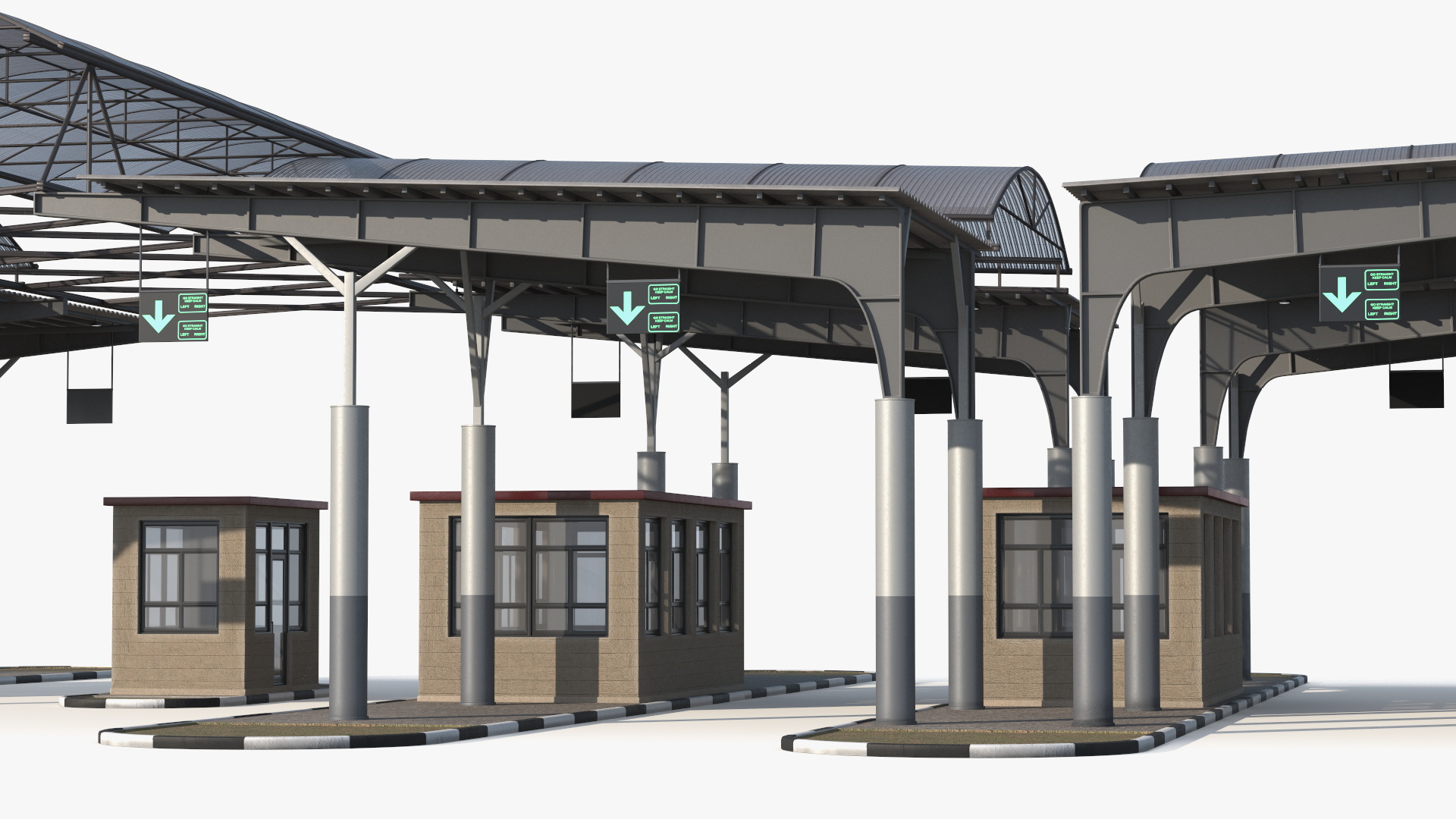 3D Large Border Checkpoint model