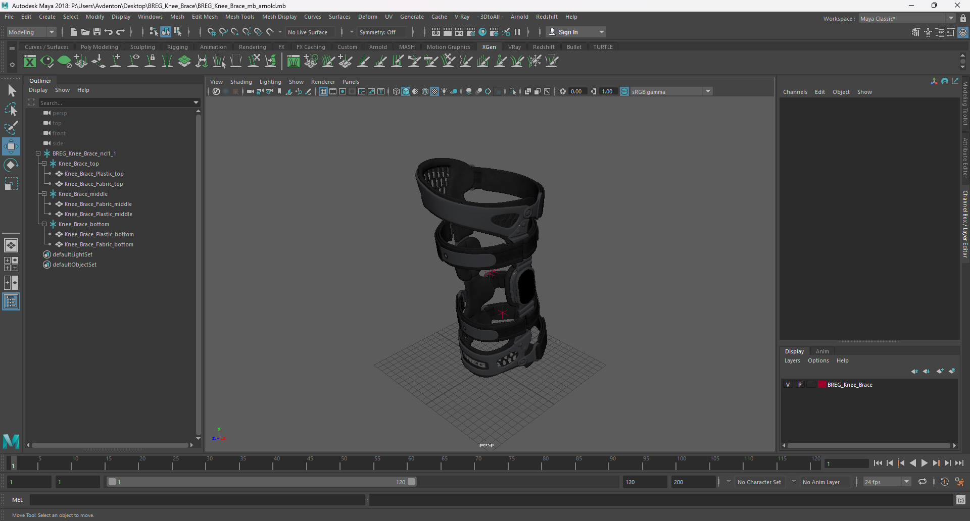 3D model BREG Knee Brace