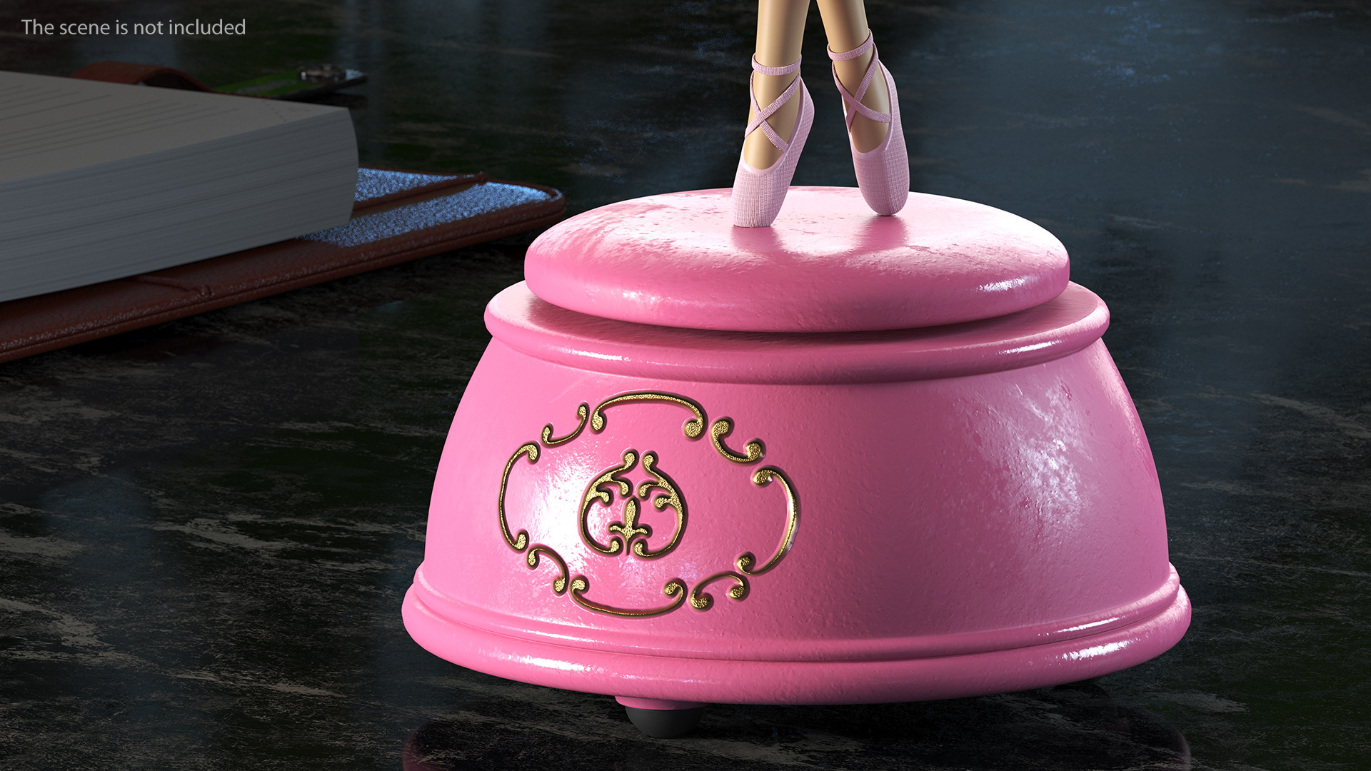 Ballerina Music Box Pink 3D model