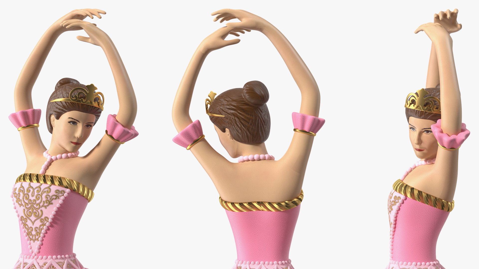 Ballerina Music Box Pink 3D model