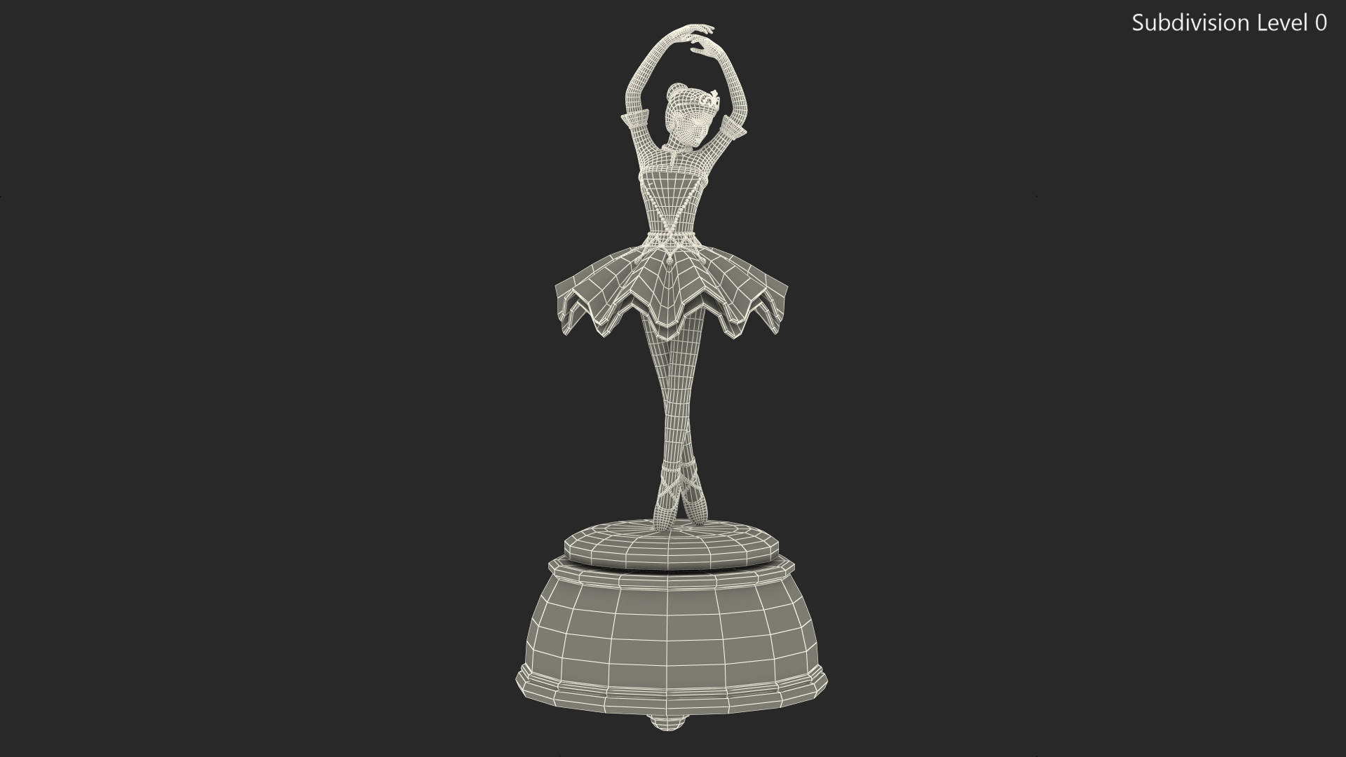 Ballerina Music Box Pink 3D model