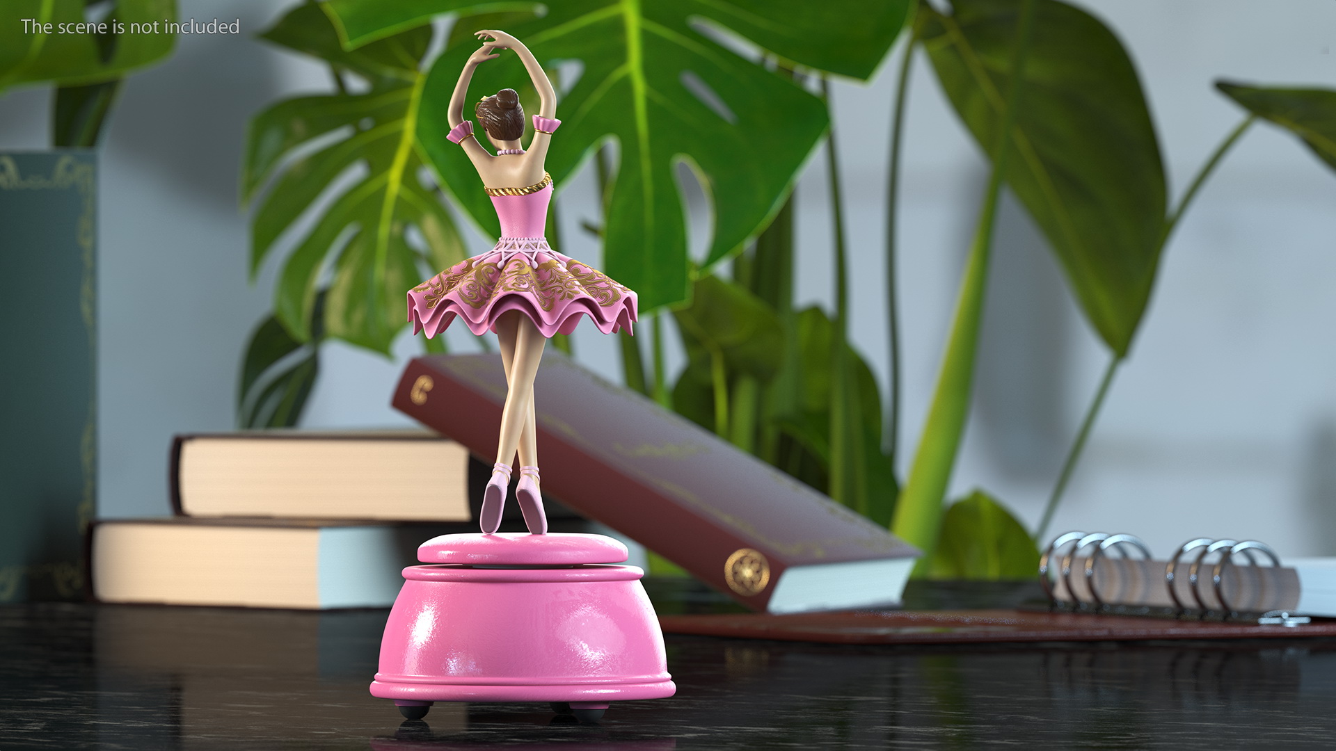 Ballerina Music Box Pink 3D model