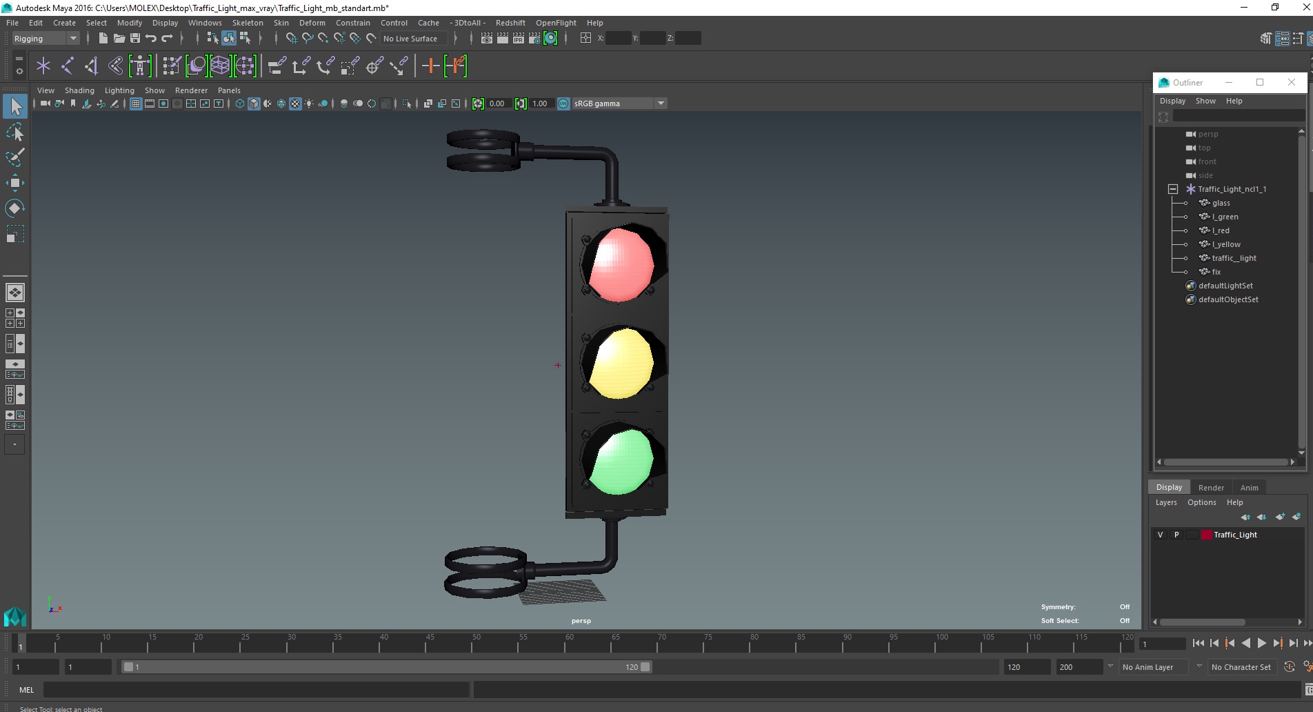 3D Traffic Light model