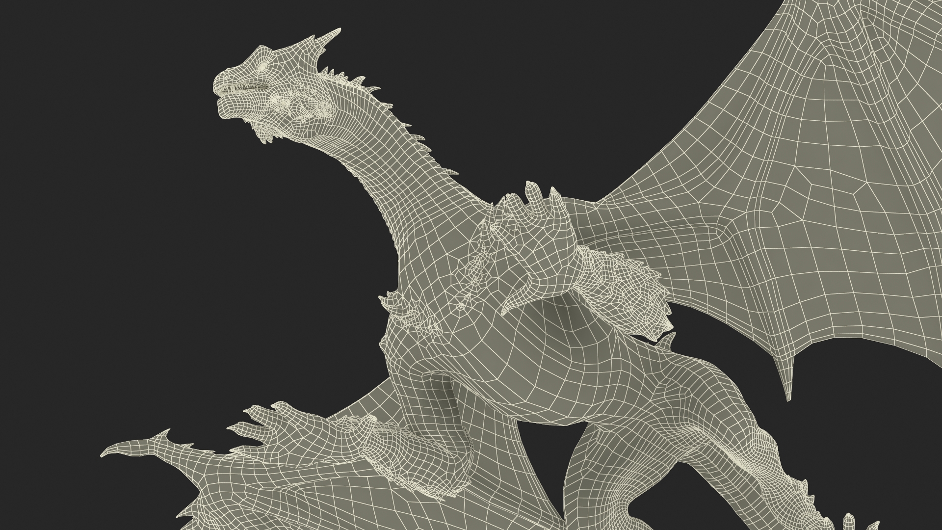 3D model Dragon Guarding Treasures