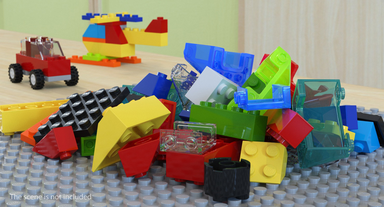 3D Random Lego Bricks model