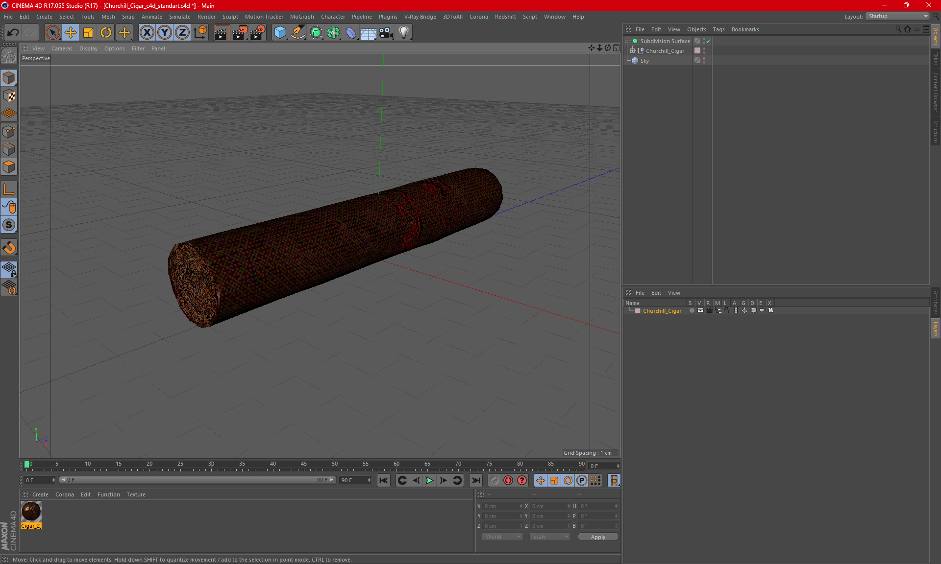 3D model Churchill Cigar