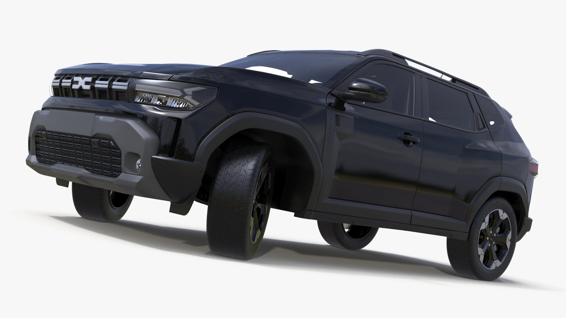 3D model Dacia Duster 2024 Crossover Black Rigged