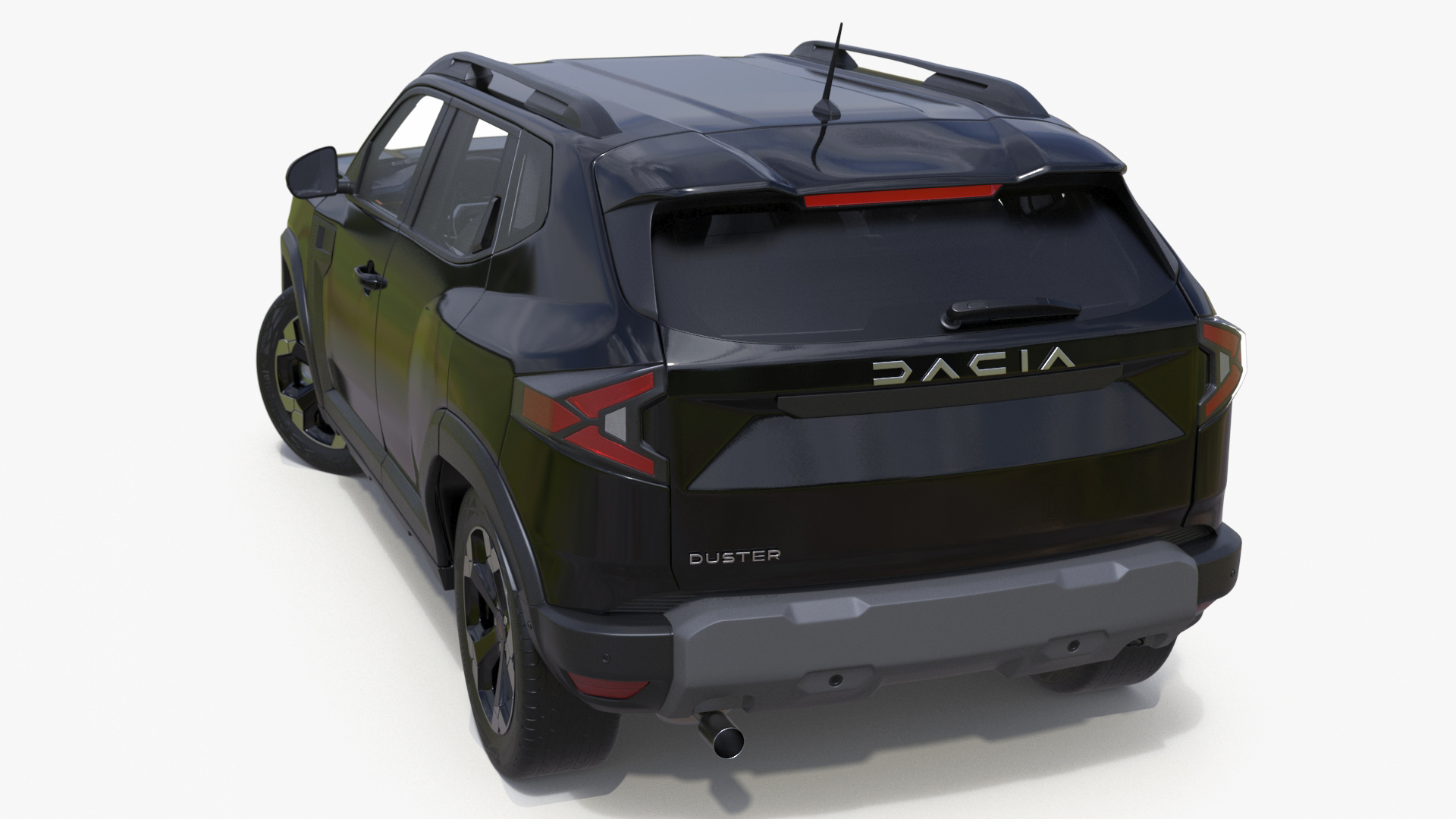 3D model Dacia Duster 2024 Crossover Black Rigged