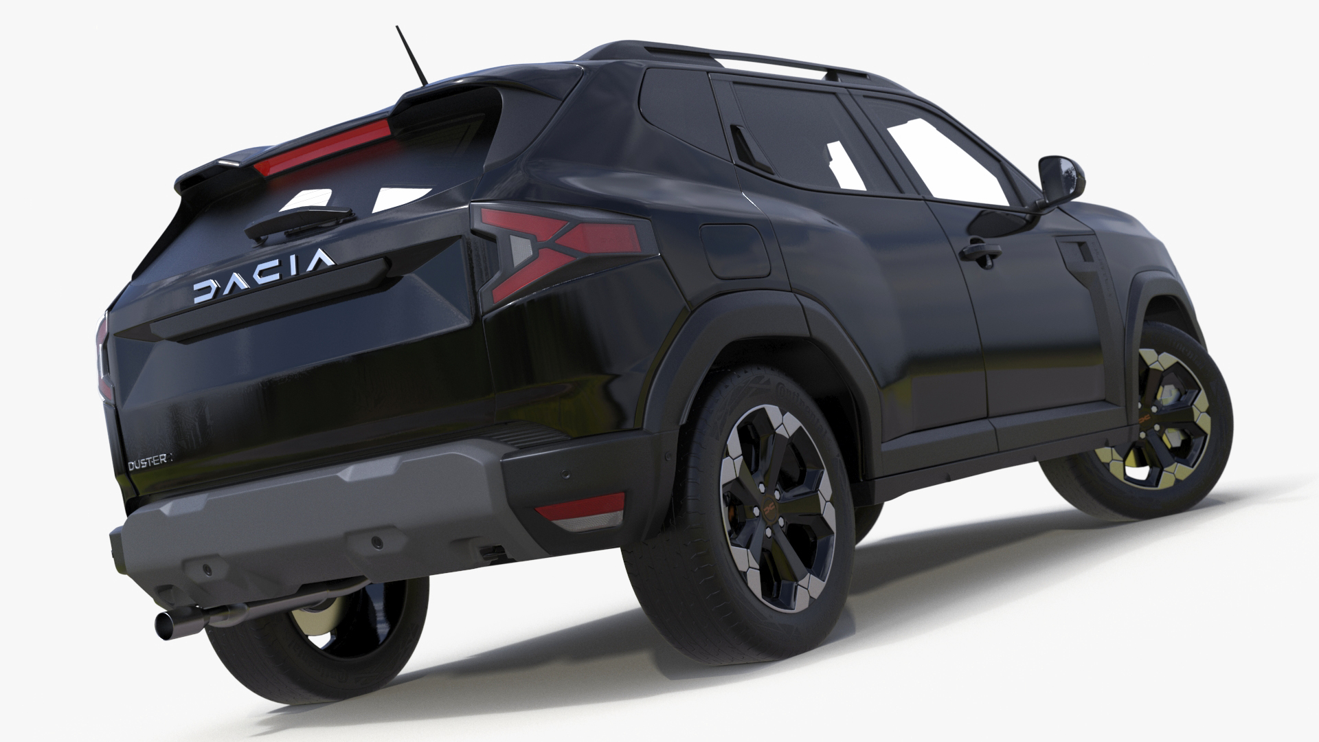 3D model Dacia Duster 2024 Crossover Black Rigged