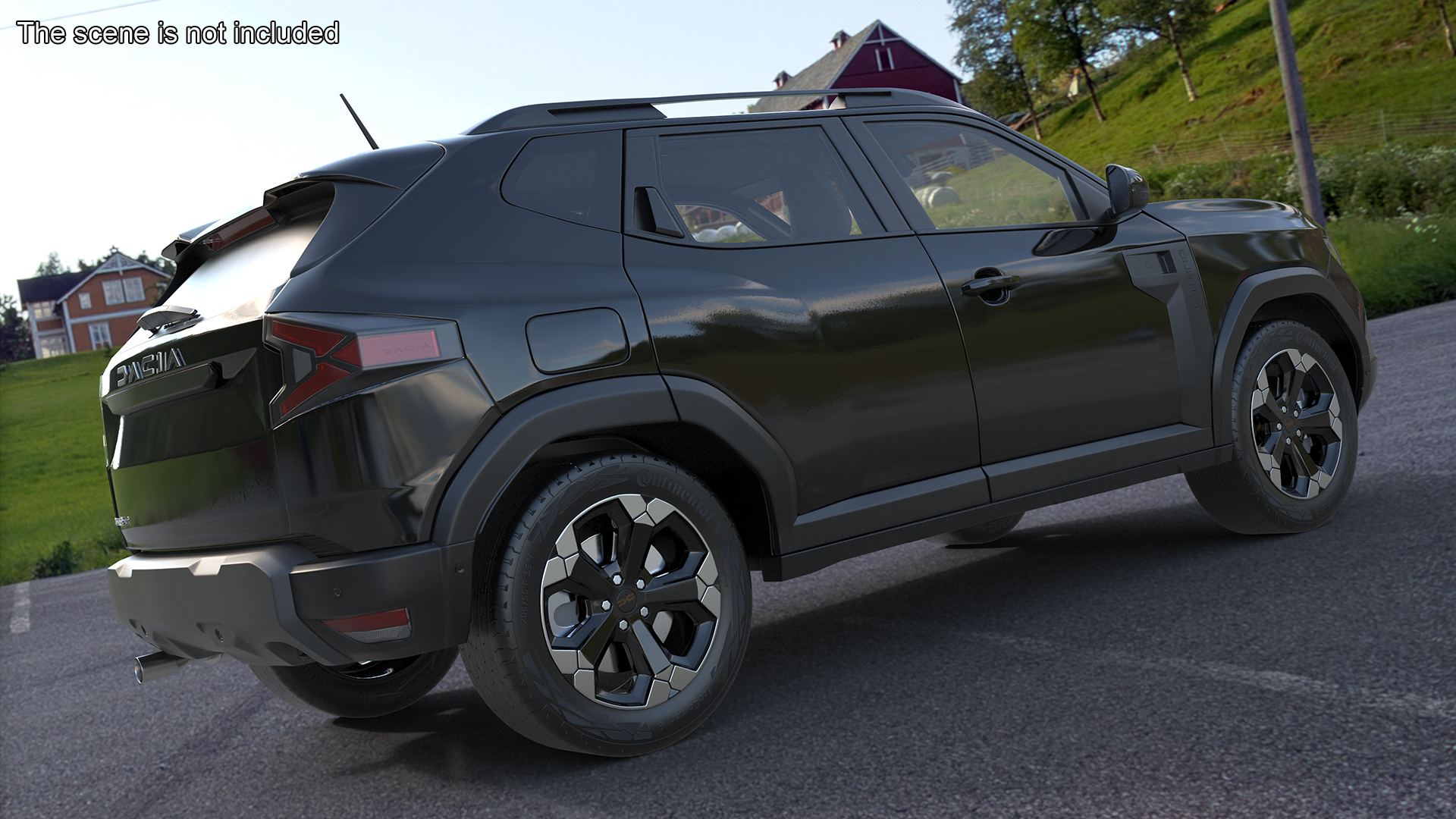 3D model Dacia Duster 2024 Crossover Black Rigged