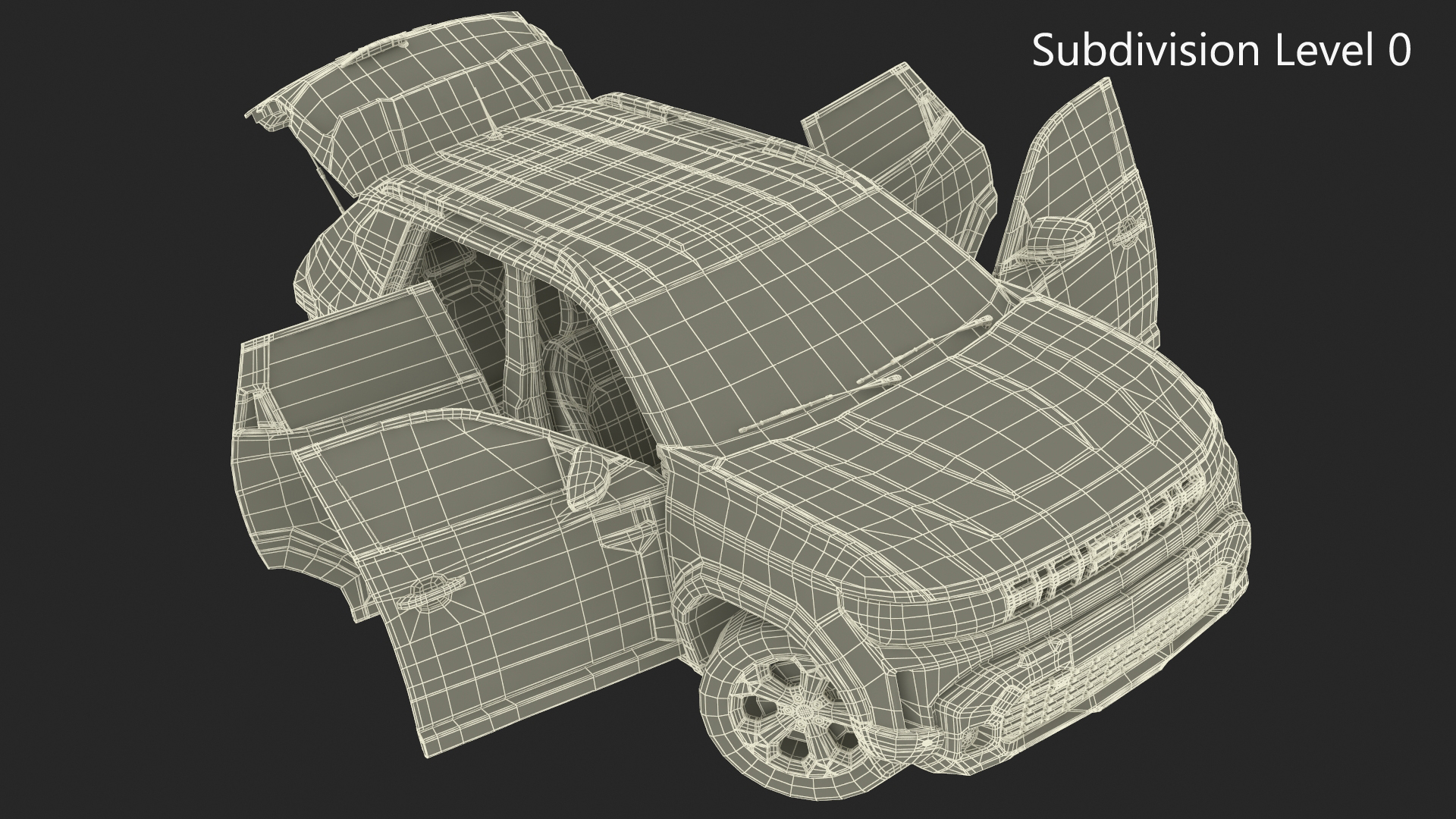 3D model Dacia Duster 2024 Crossover Black Rigged