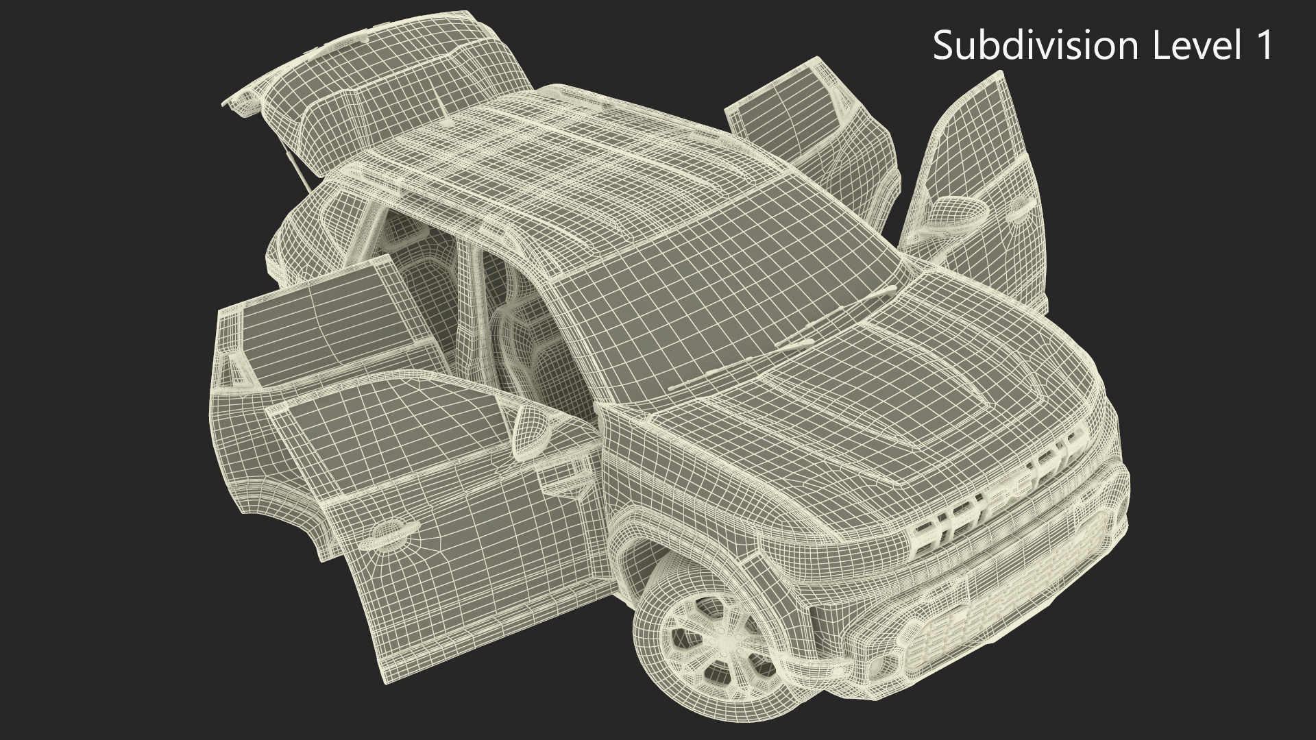 3D model Dacia Duster 2024 Crossover Black Rigged