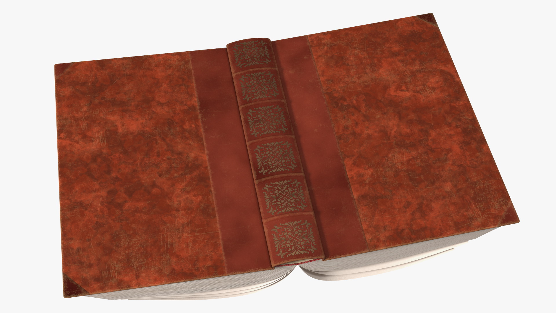 Hardcover Book Red English Text Rigged for Cinema 4D 3D