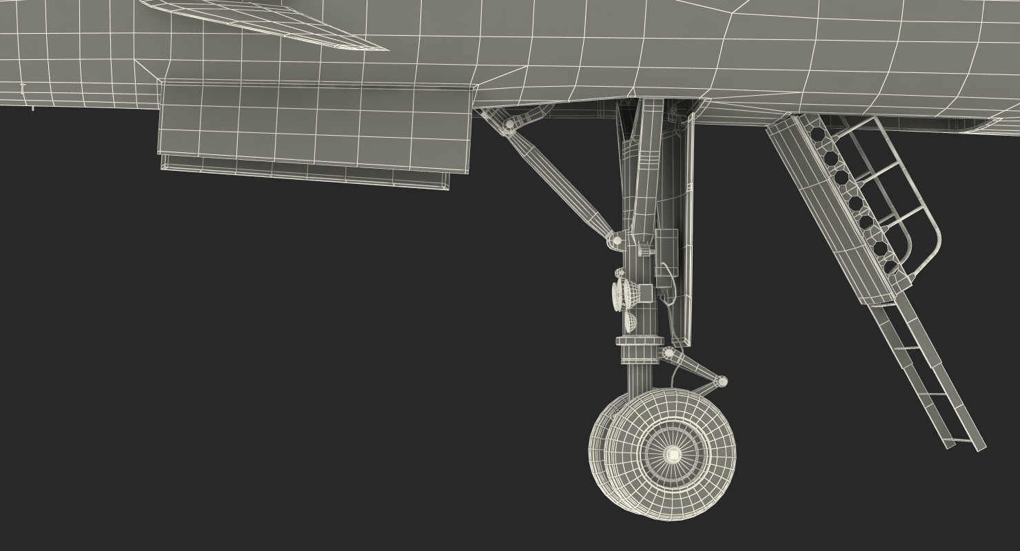 3D Strategic Bomber Rockwell B 1 Lancer Rigged model