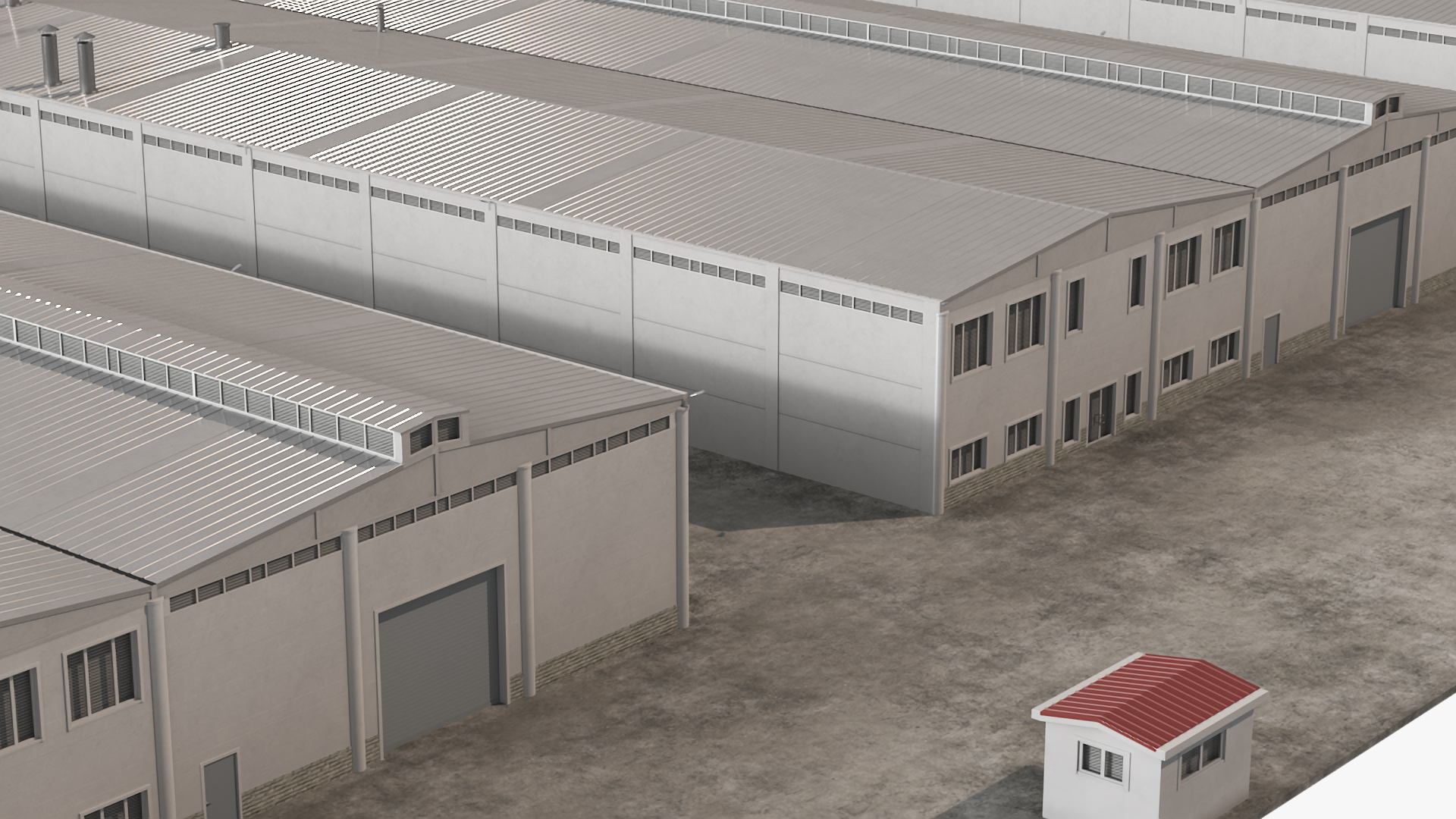 Large Factory Building 3D