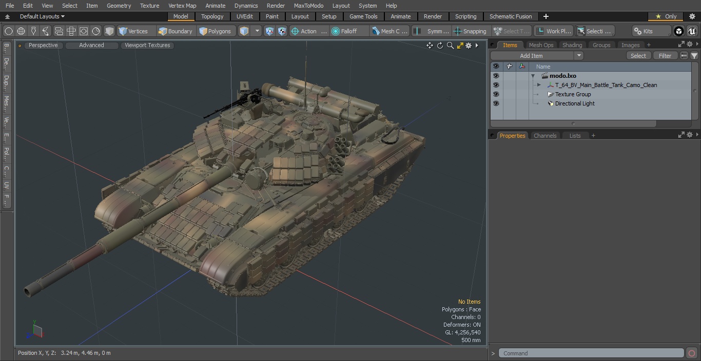 3D model T-64 BV Main Battle Tank Camo Clean