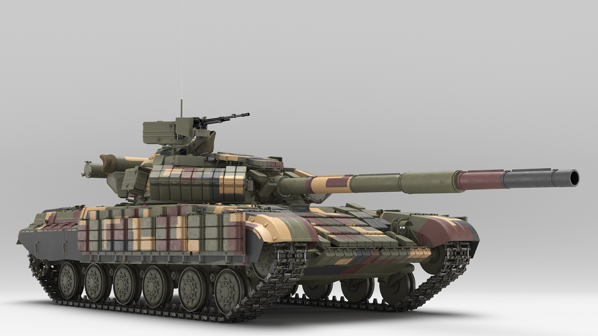 3D model T-64 BV Main Battle Tank Camo Clean