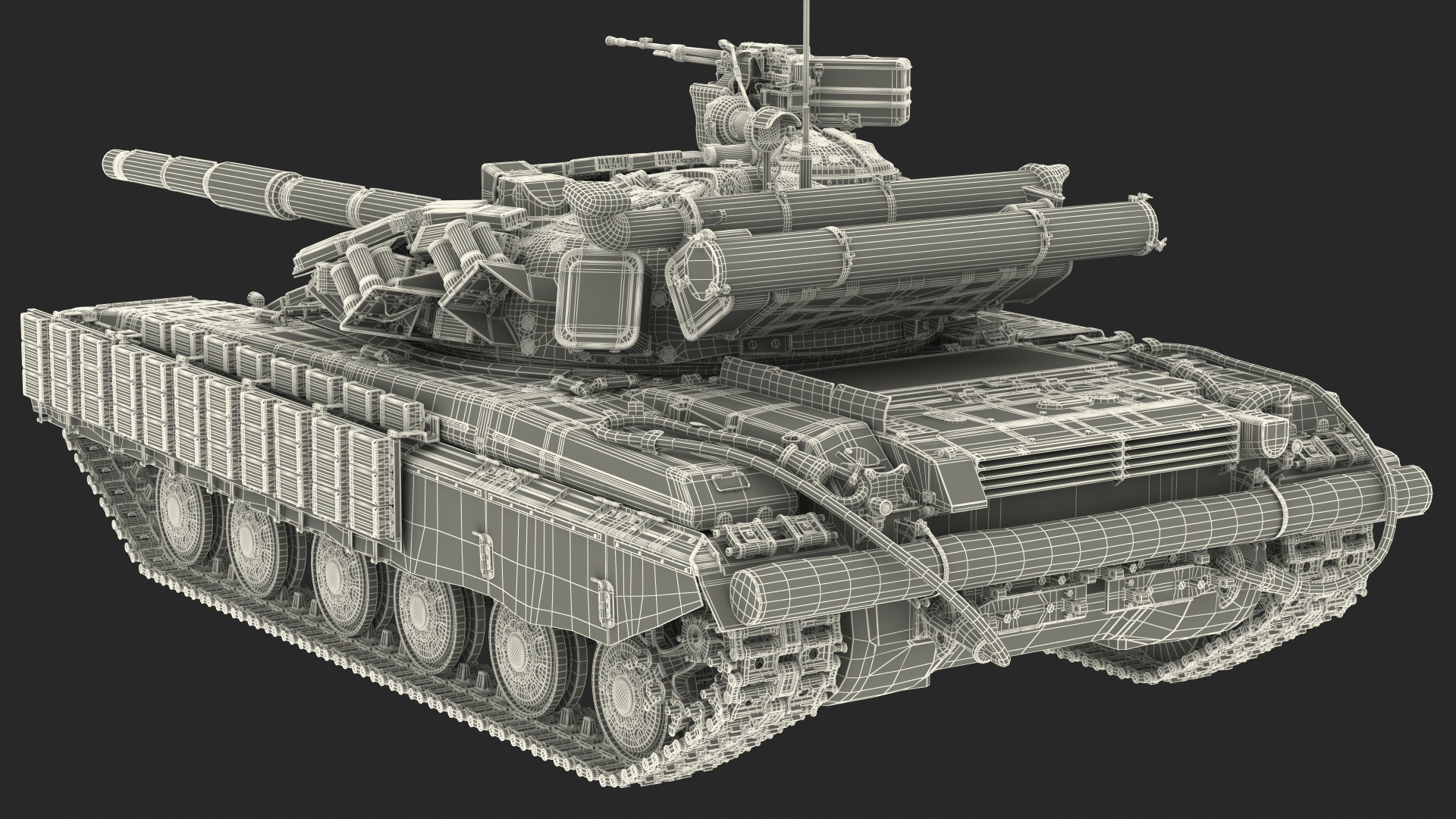 3D model T-64 BV Main Battle Tank Camo Clean