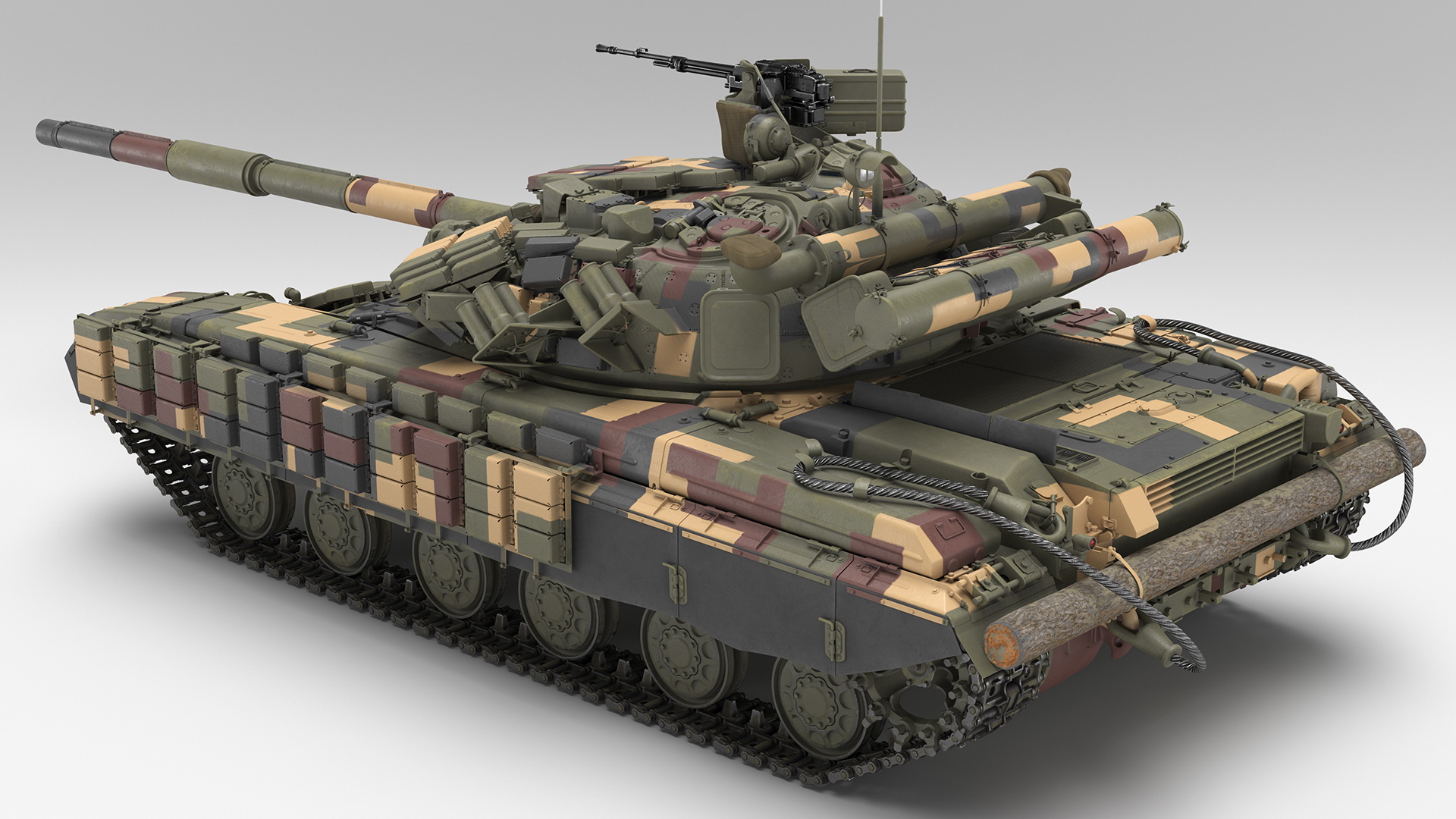 3D model T-64 BV Main Battle Tank Camo Clean