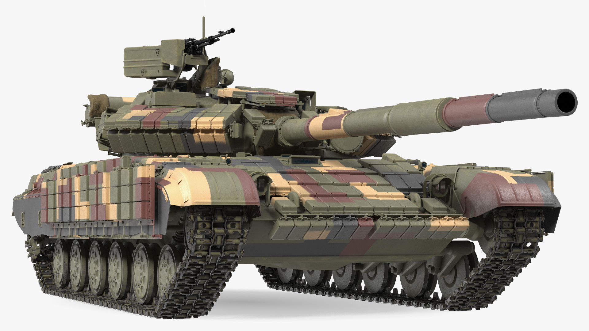 3D model T-64 BV Main Battle Tank Camo Clean