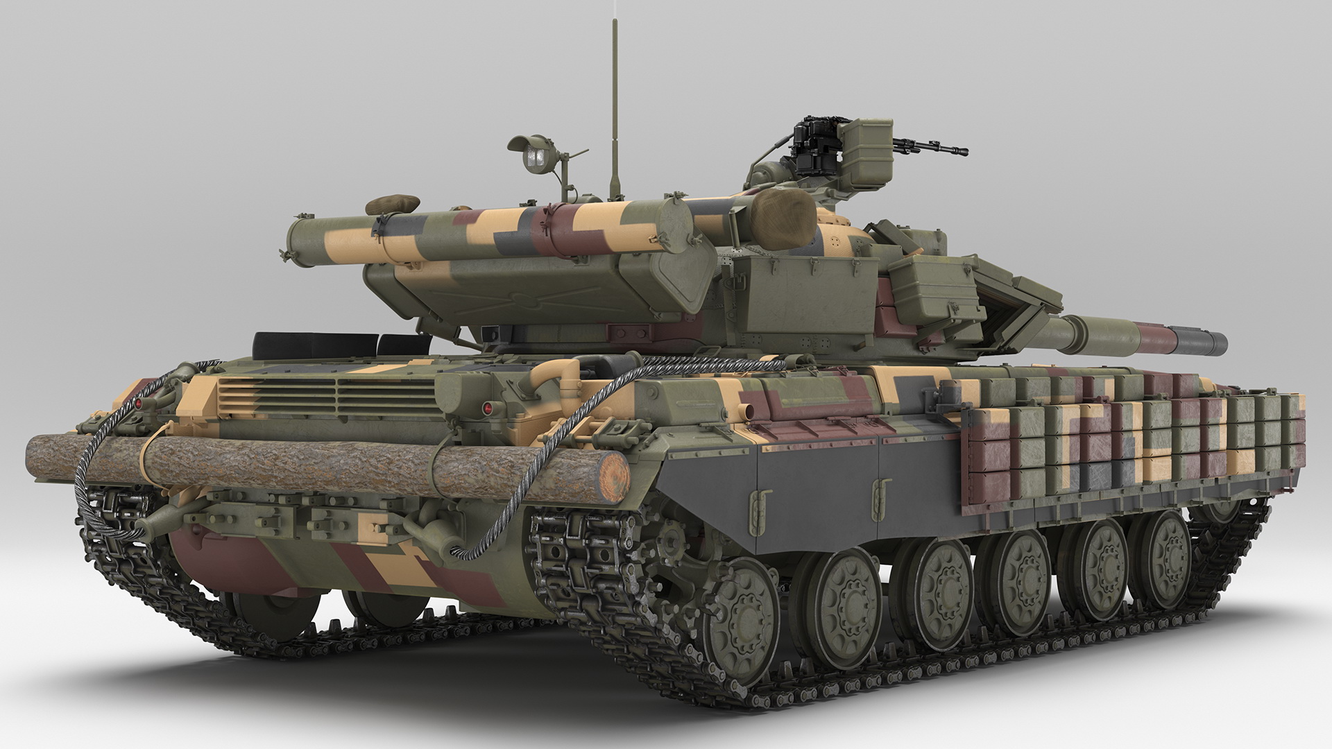 3D model T-64 BV Main Battle Tank Camo Clean