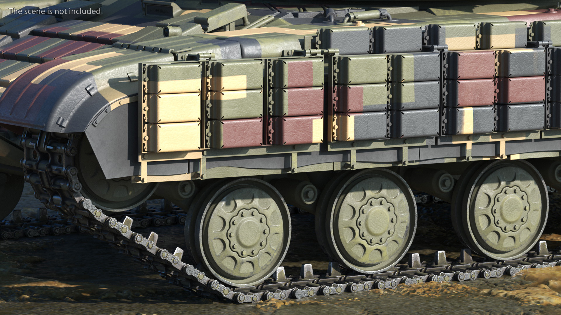 3D model T-64 BV Main Battle Tank Camo Clean