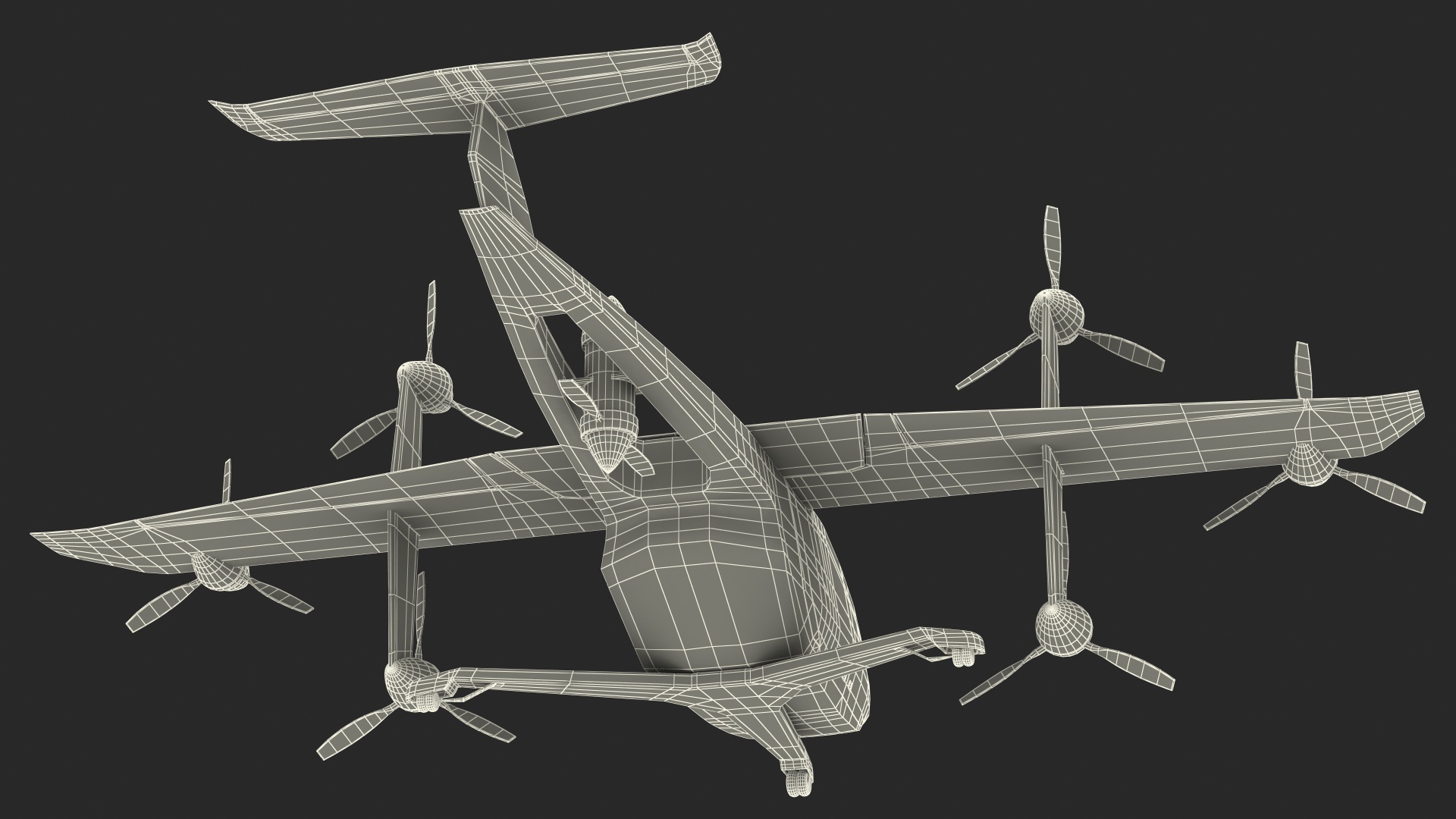 3D Futuristic Airplane Rigged