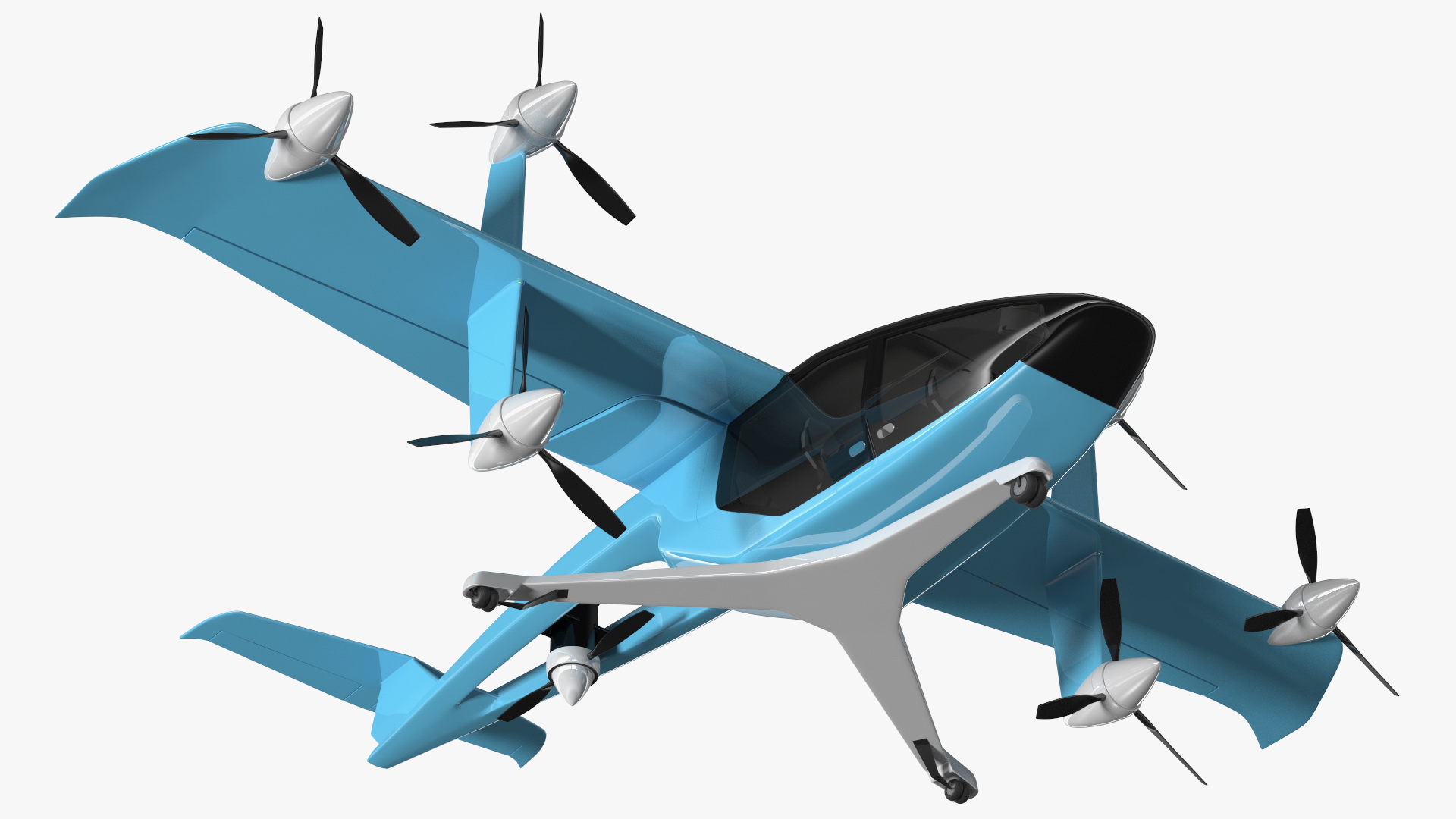 3D Futuristic Airplane Rigged