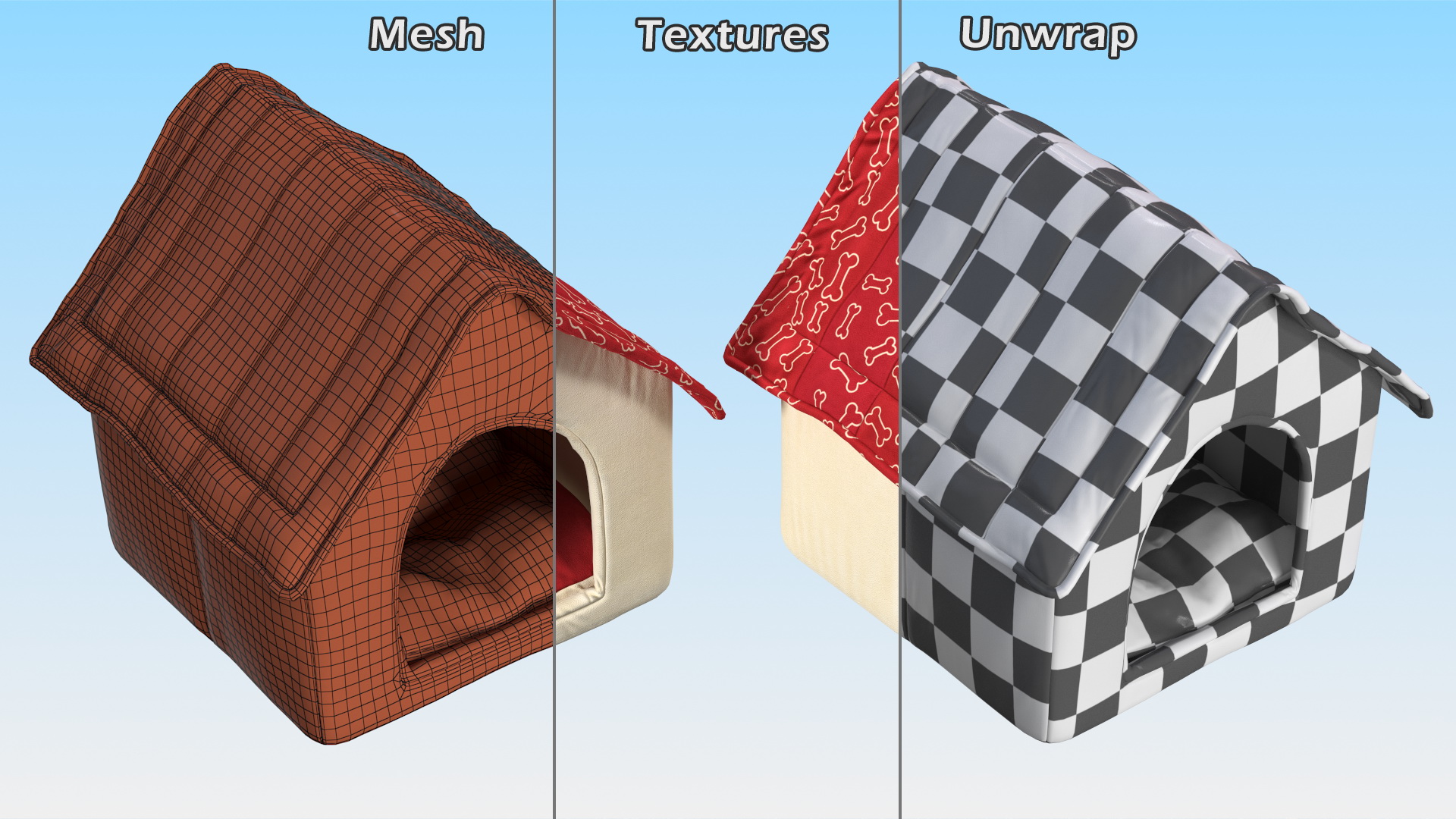 3D Soft Indoor Dog House