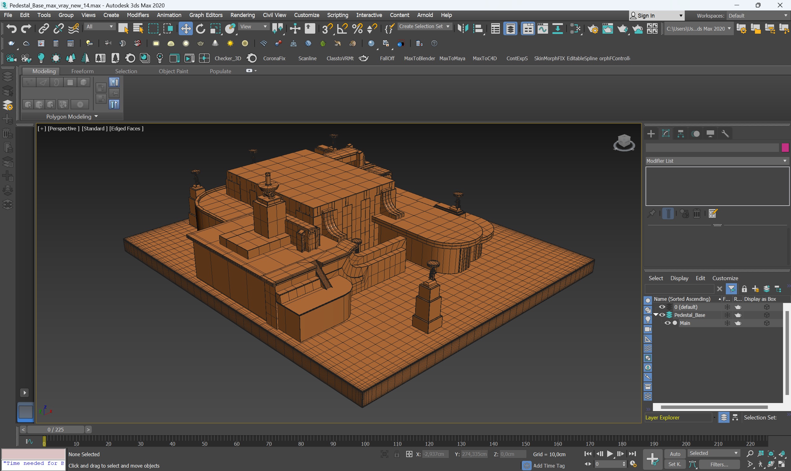 3D Pedestal Base for 3D Print