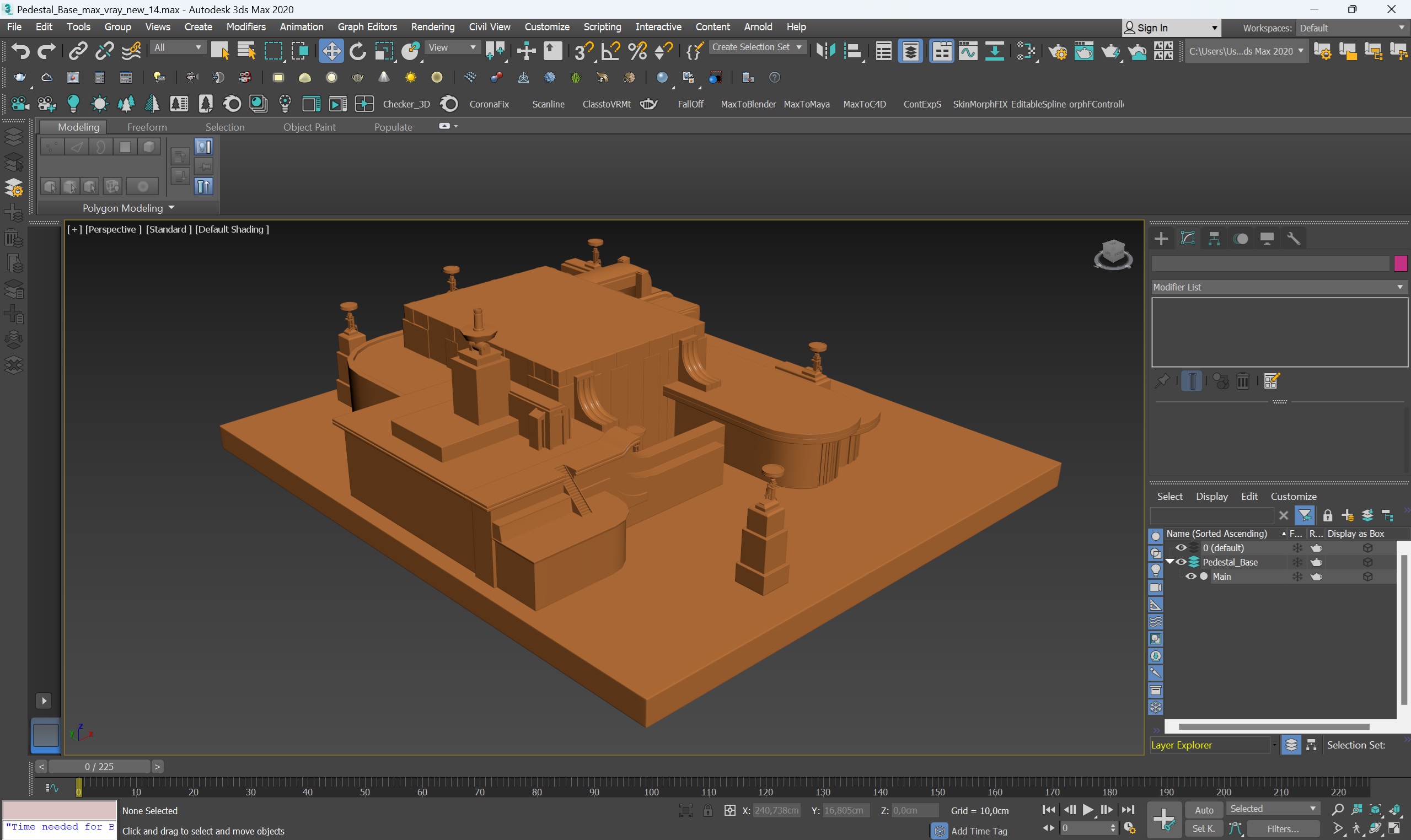 3D Pedestal Base for 3D Print