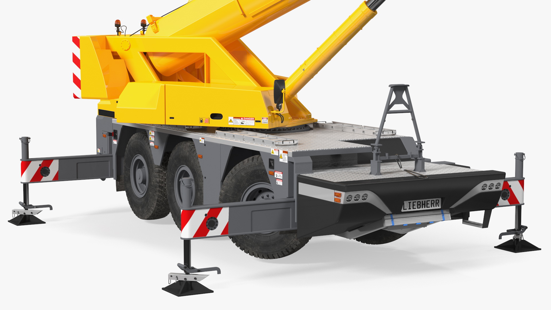 3D Mobile Crane Liebherr Working Rigged