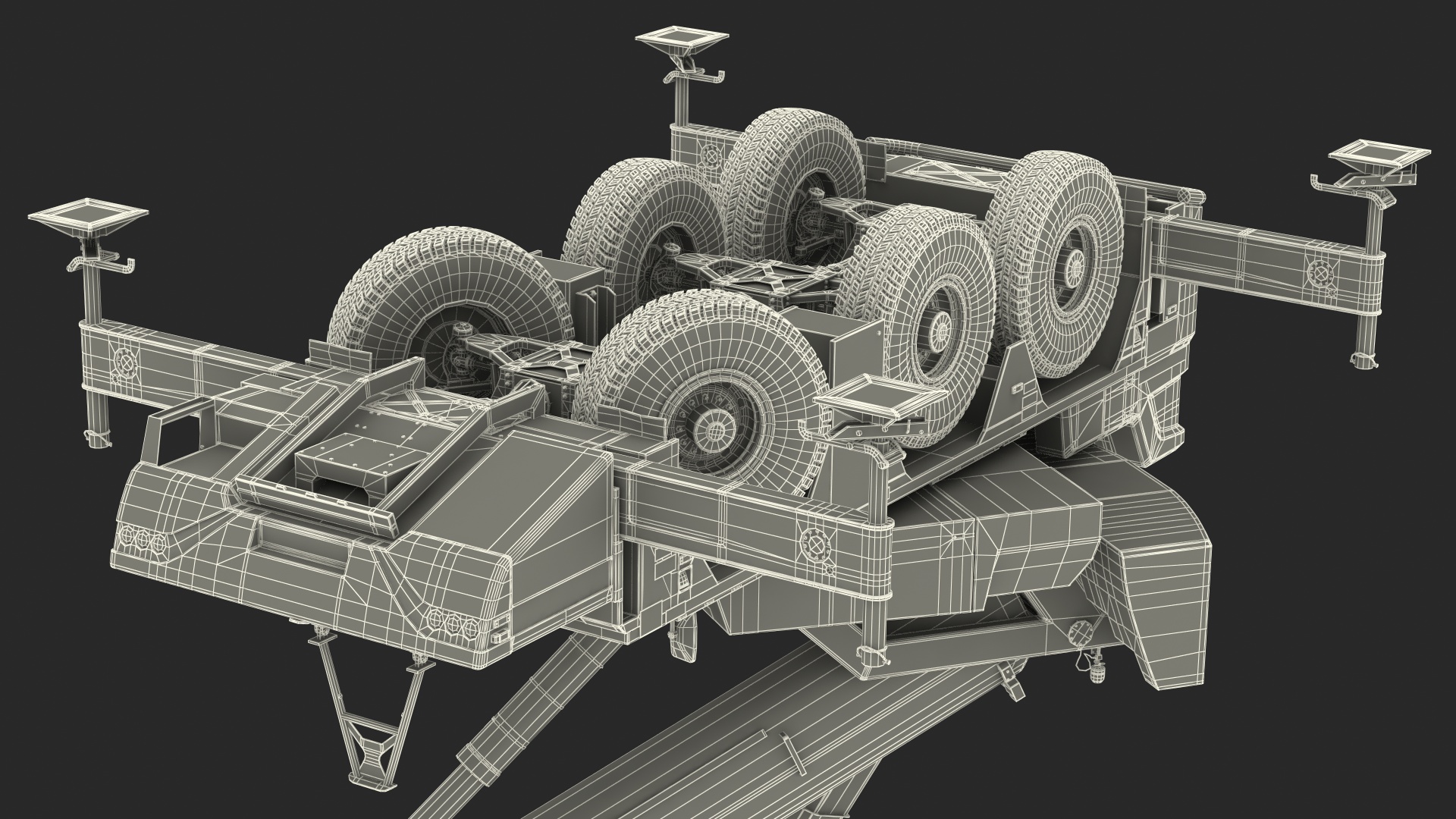 3D Mobile Crane Liebherr Working Rigged