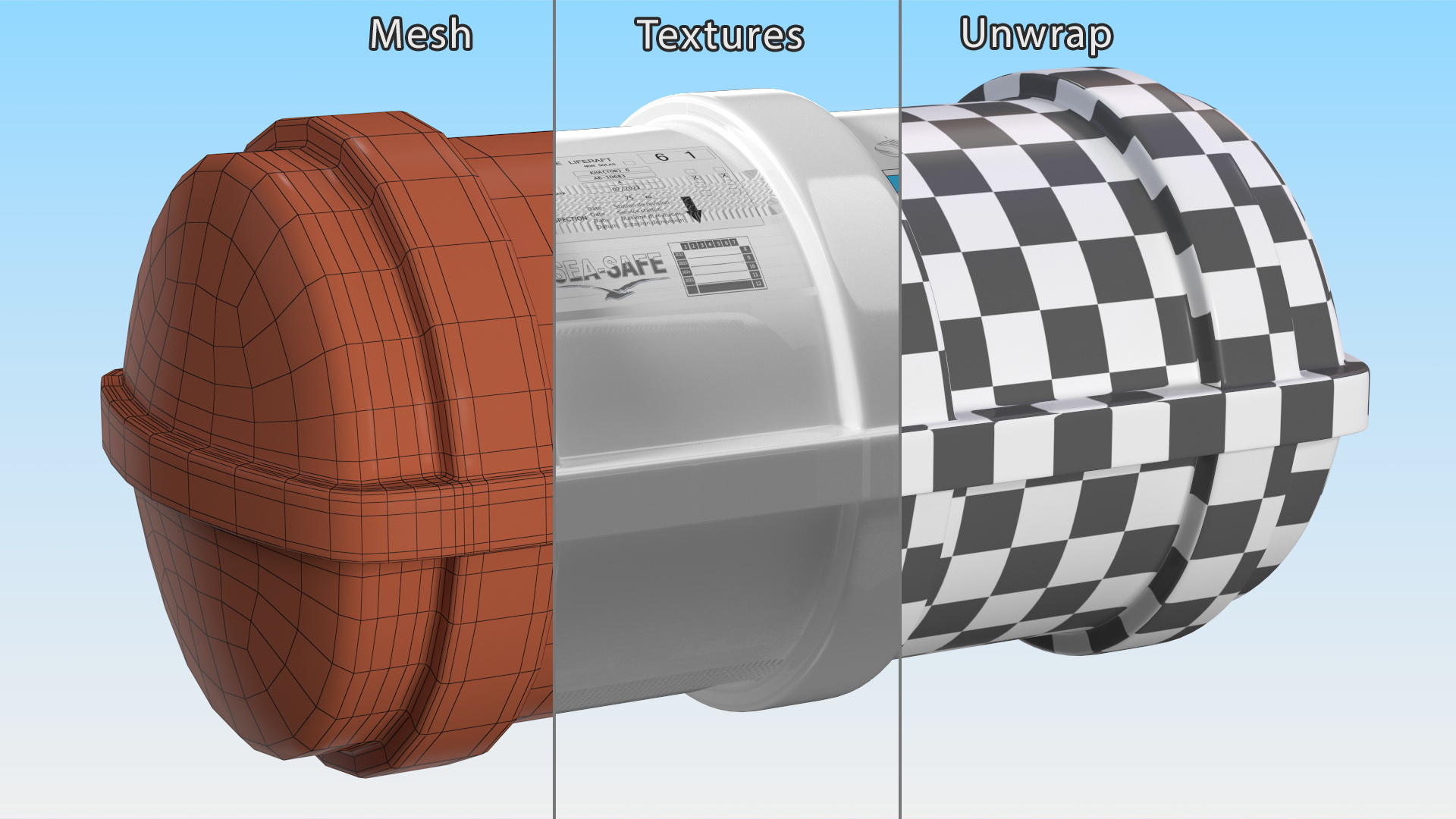 3D Life Raft Platform model