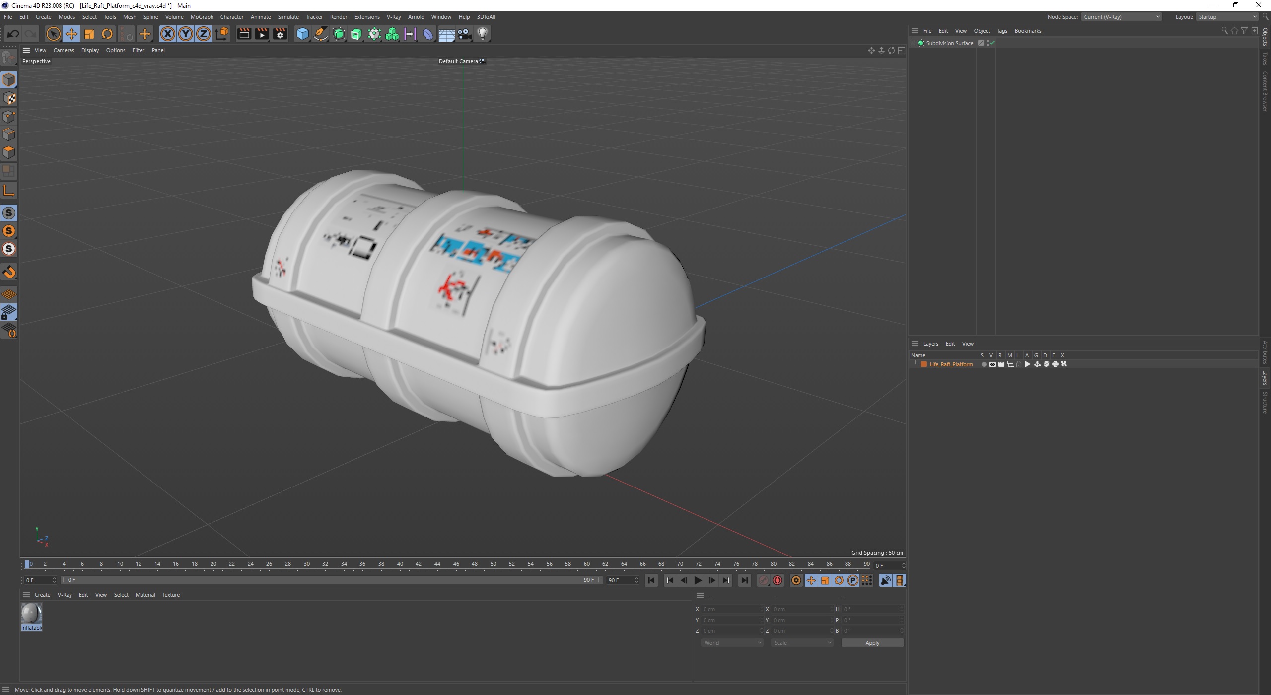 3D Life Raft Platform model