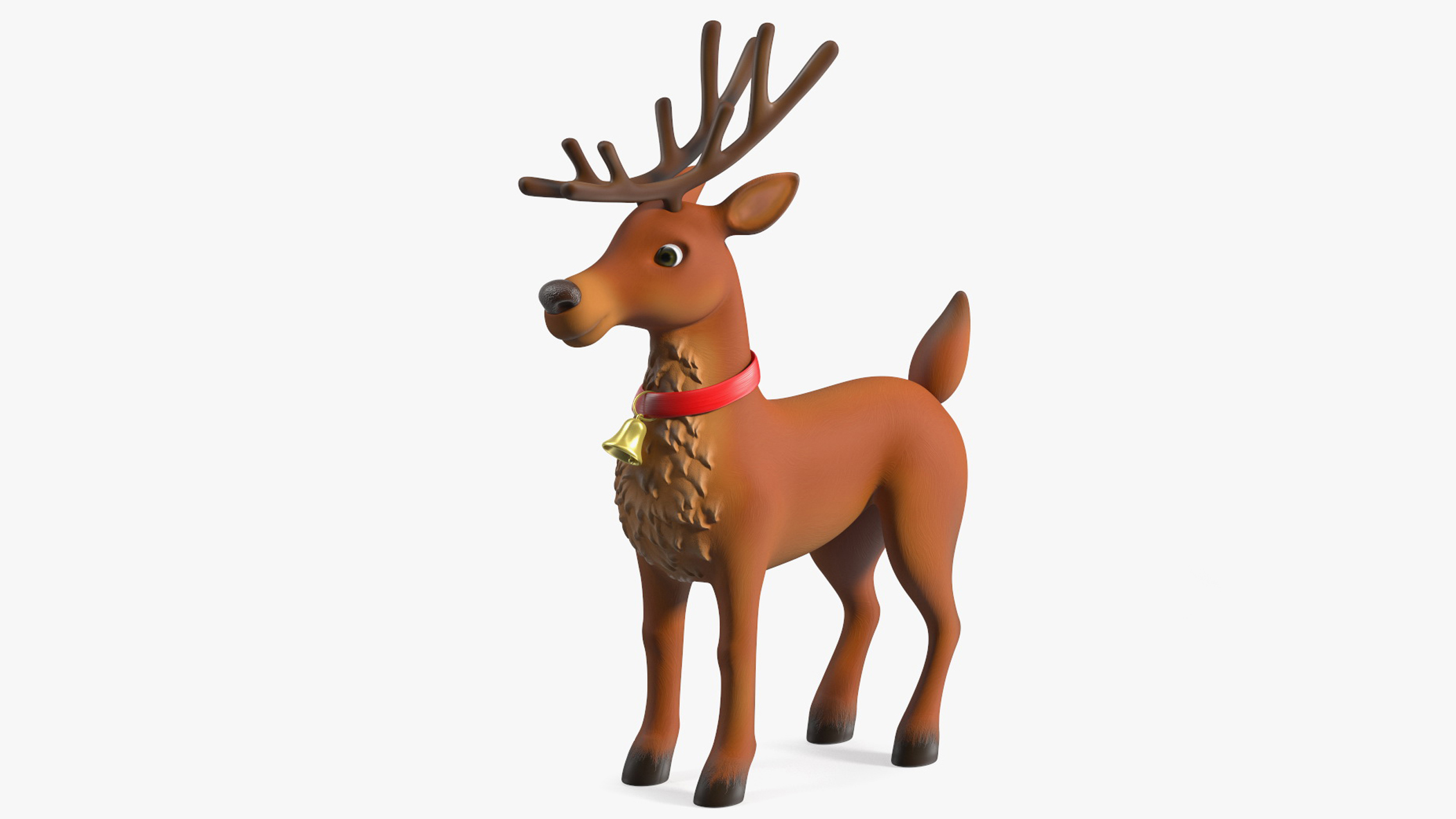 3D Cartoon Christmas Deer Rigged for Cinema 4D model