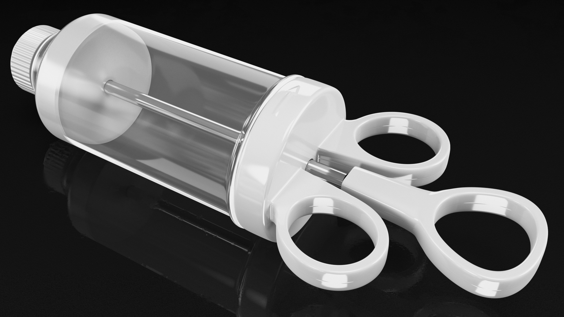 3D model Plastic Dessert Decoration Syringe Empty