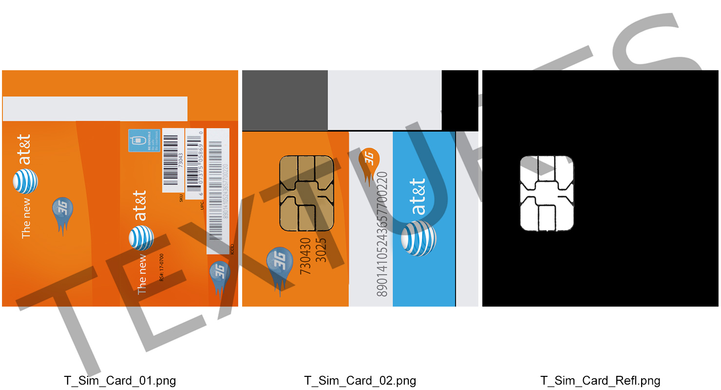 3D Sim Card AT_T model