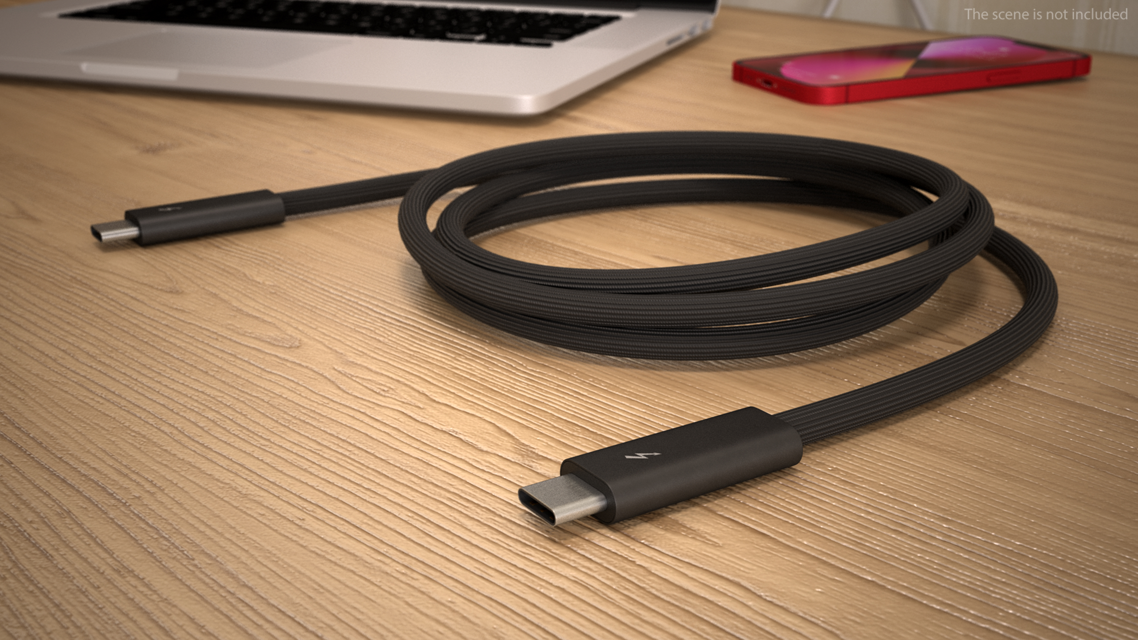 3D model Apple Thunderbolt 4 Pro Cable Black