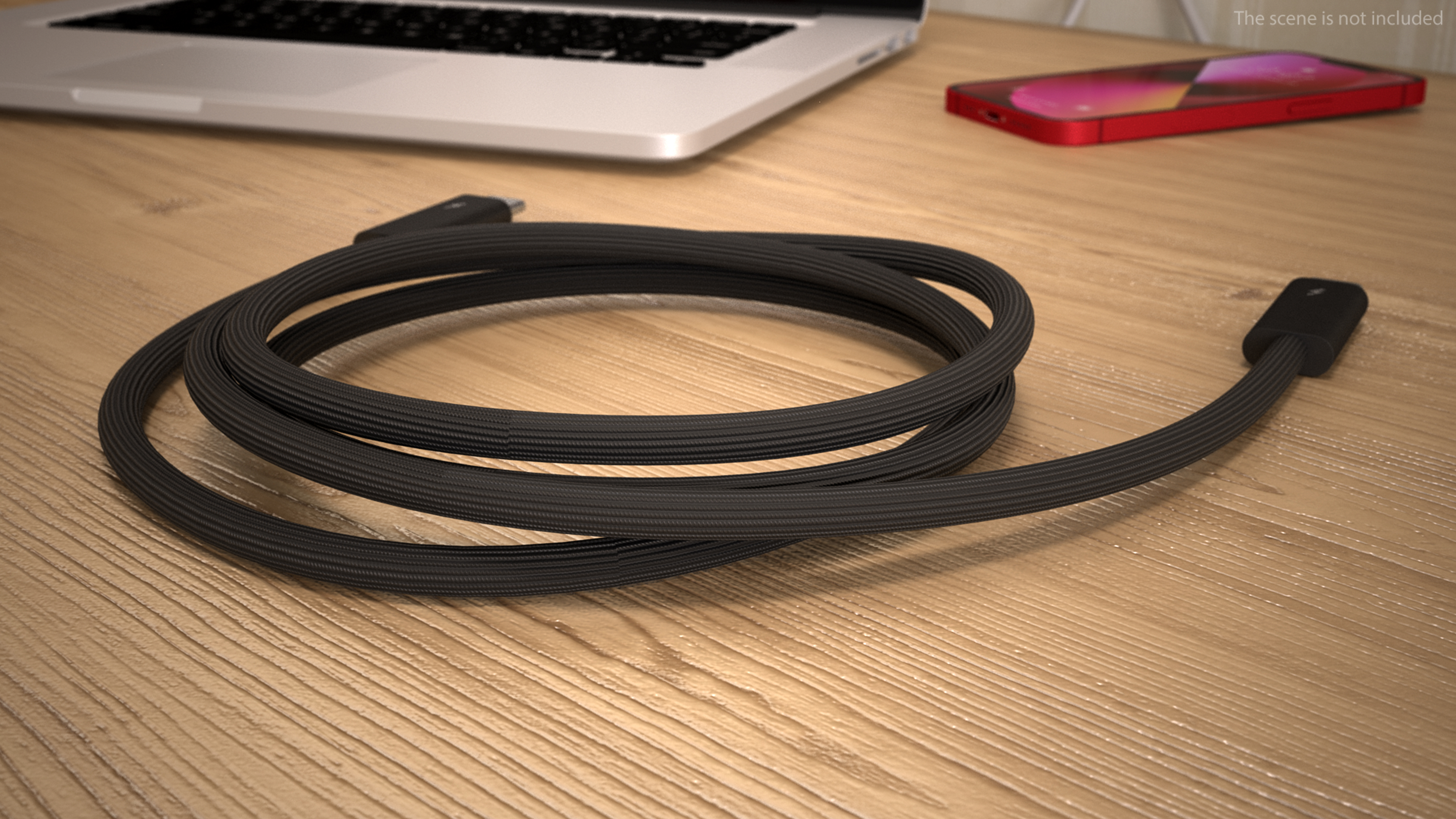 3D model Apple Thunderbolt 4 Pro Cable Black