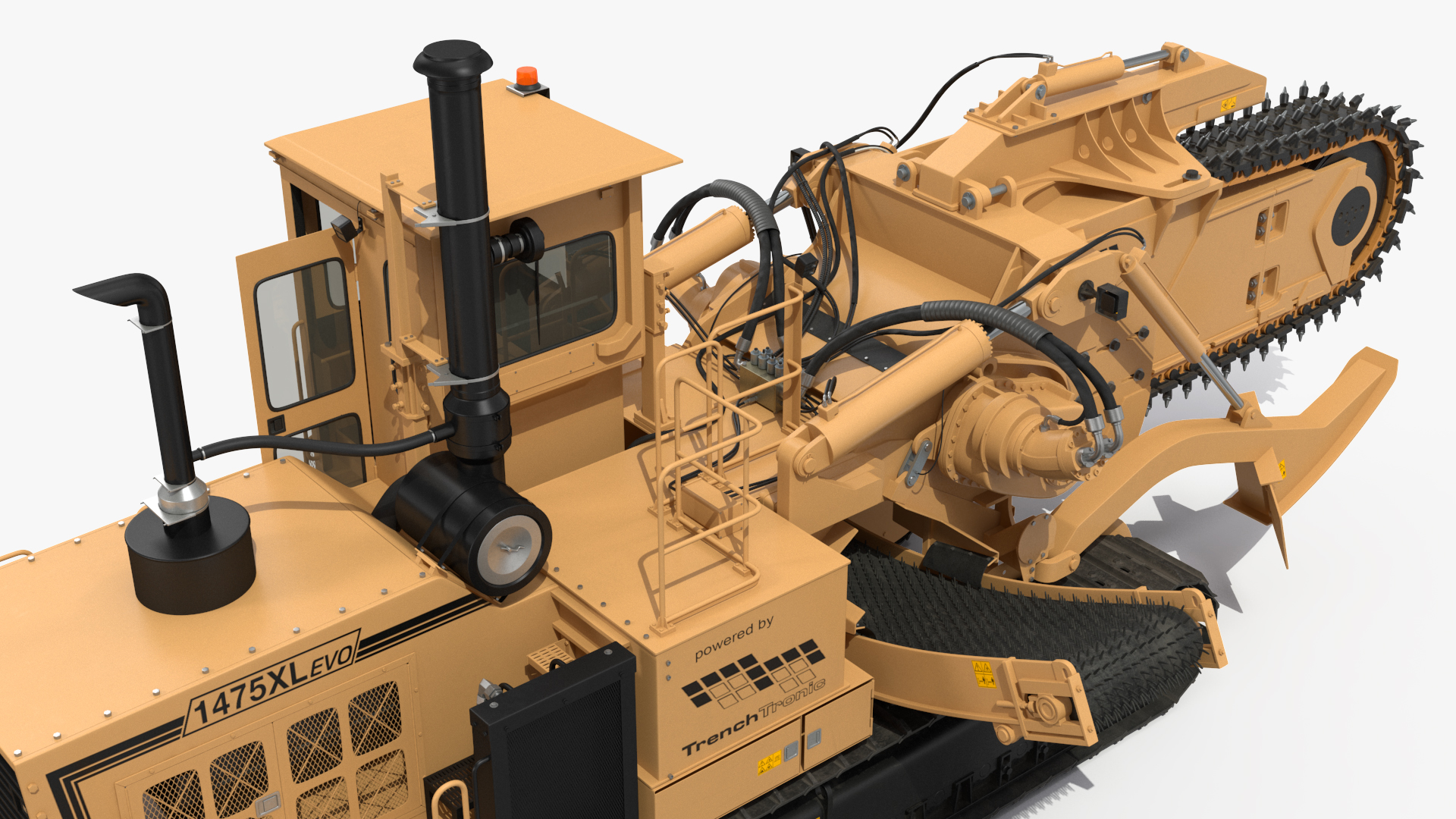 3D Trencher Tesmec 1475 XL EVO New Rigged model