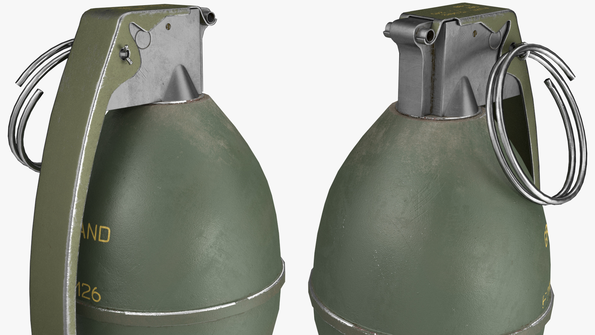 3D M26 Grenade Game Weapon model