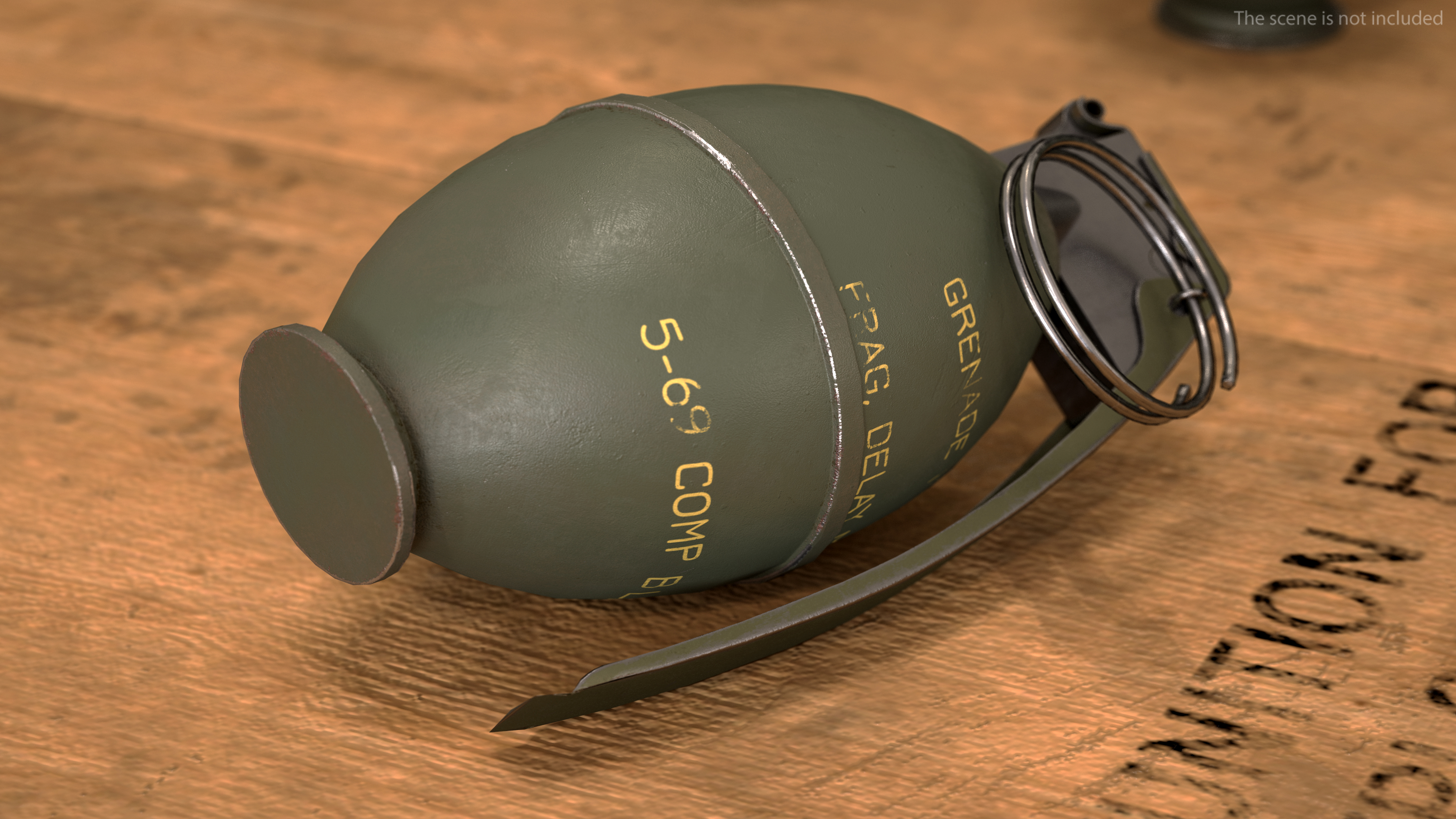 3D M26 Grenade Game Weapon model