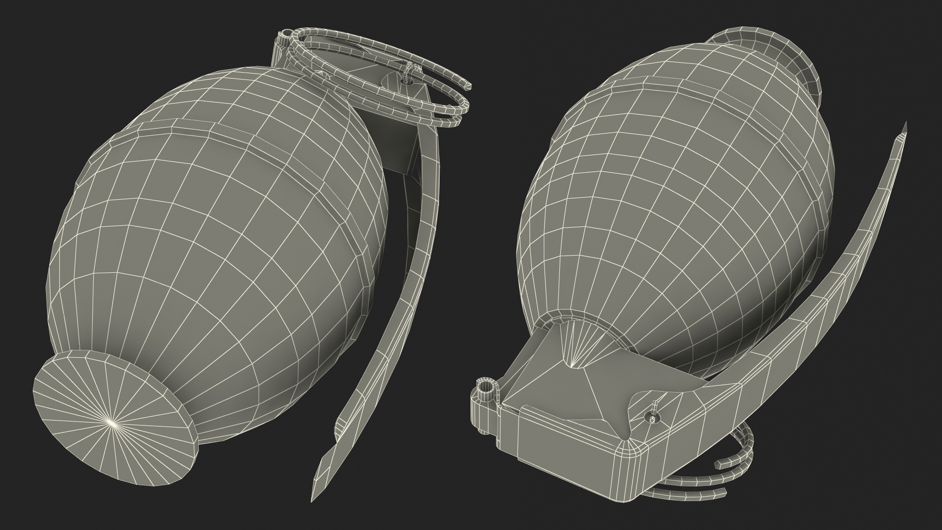 3D M26 Grenade Game Weapon model