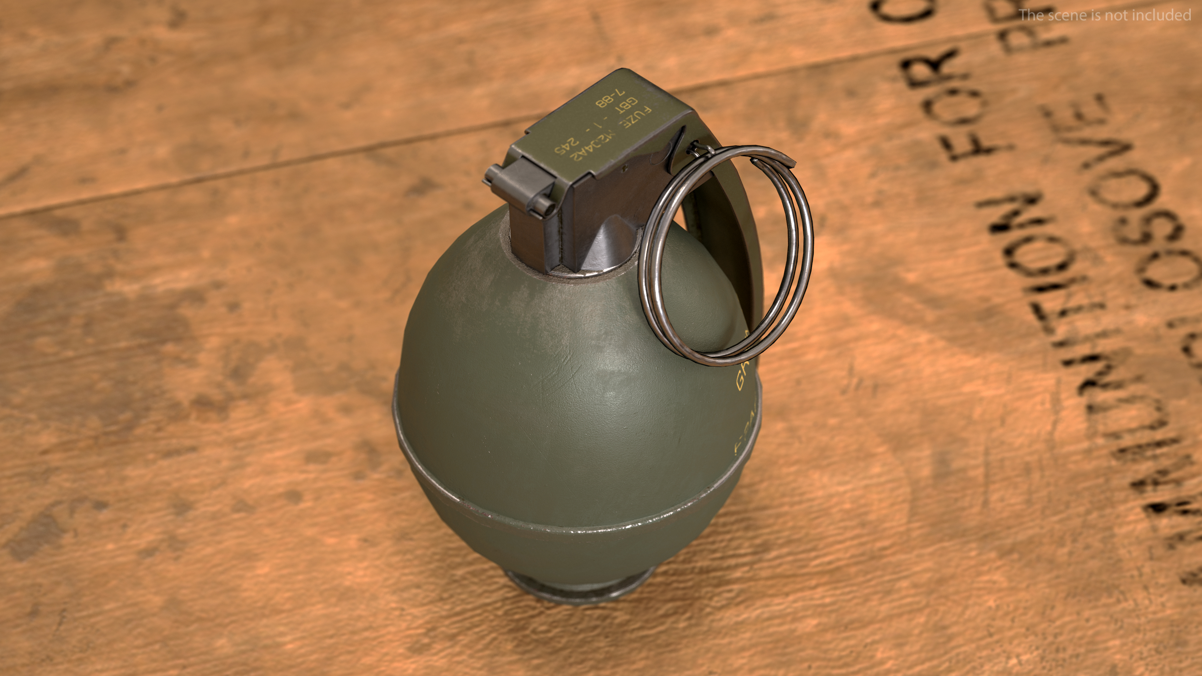 3D M26 Grenade Game Weapon model