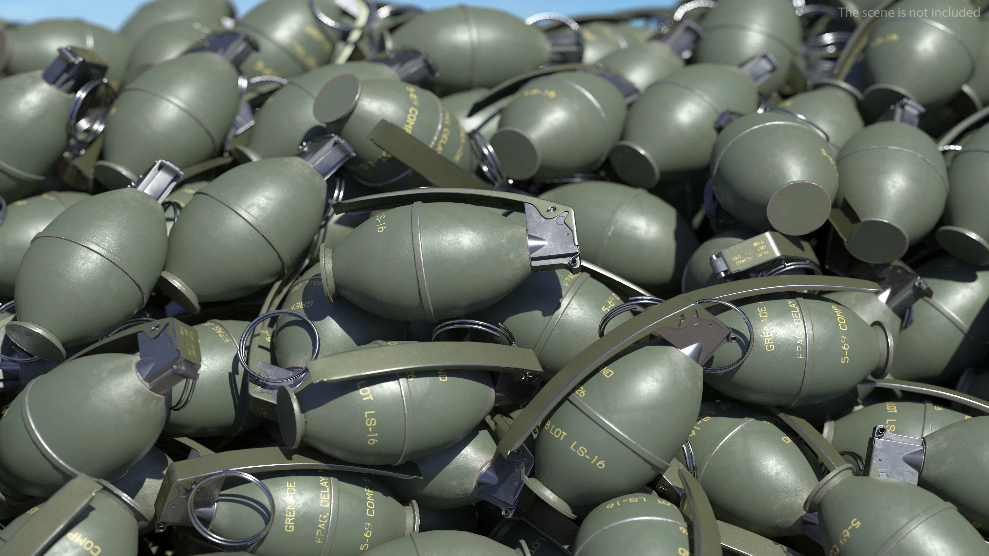 3D M26 Grenade Game Weapon model